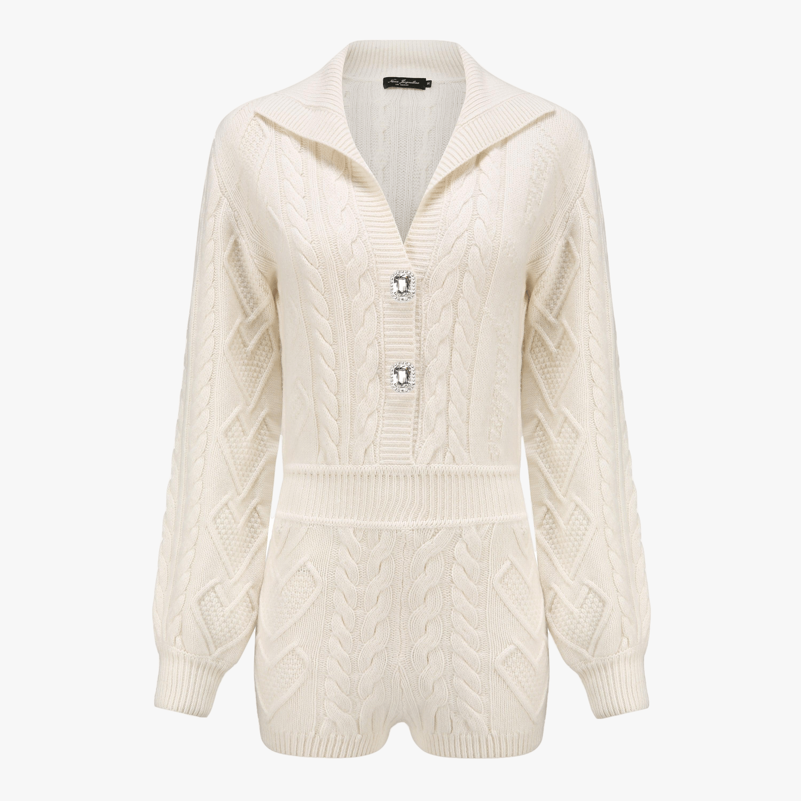 Zuri White Wool Romper (Final Sale) made by Nana Jacqueline