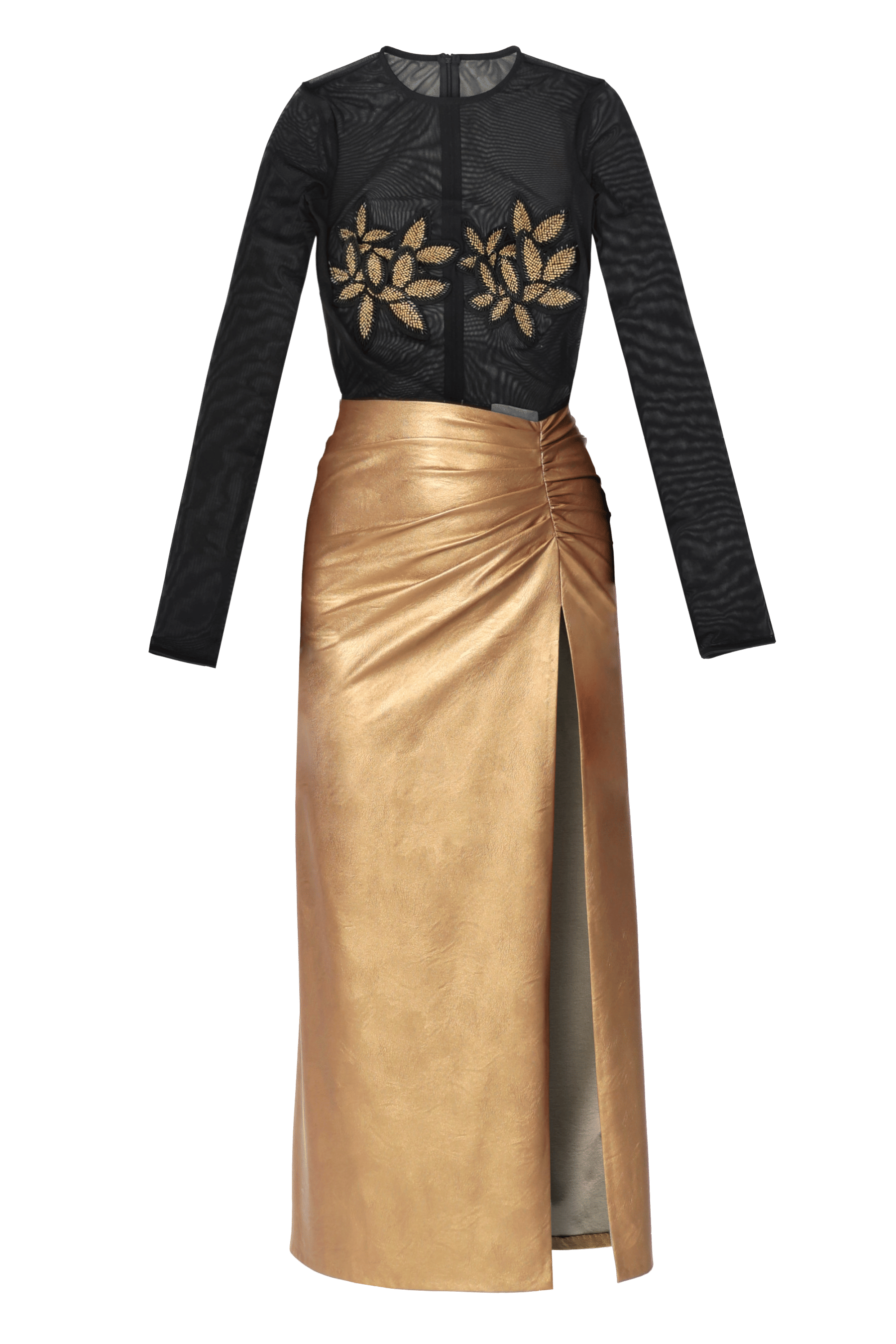 Dress Tomira Gold And Black made by HALEWSKI