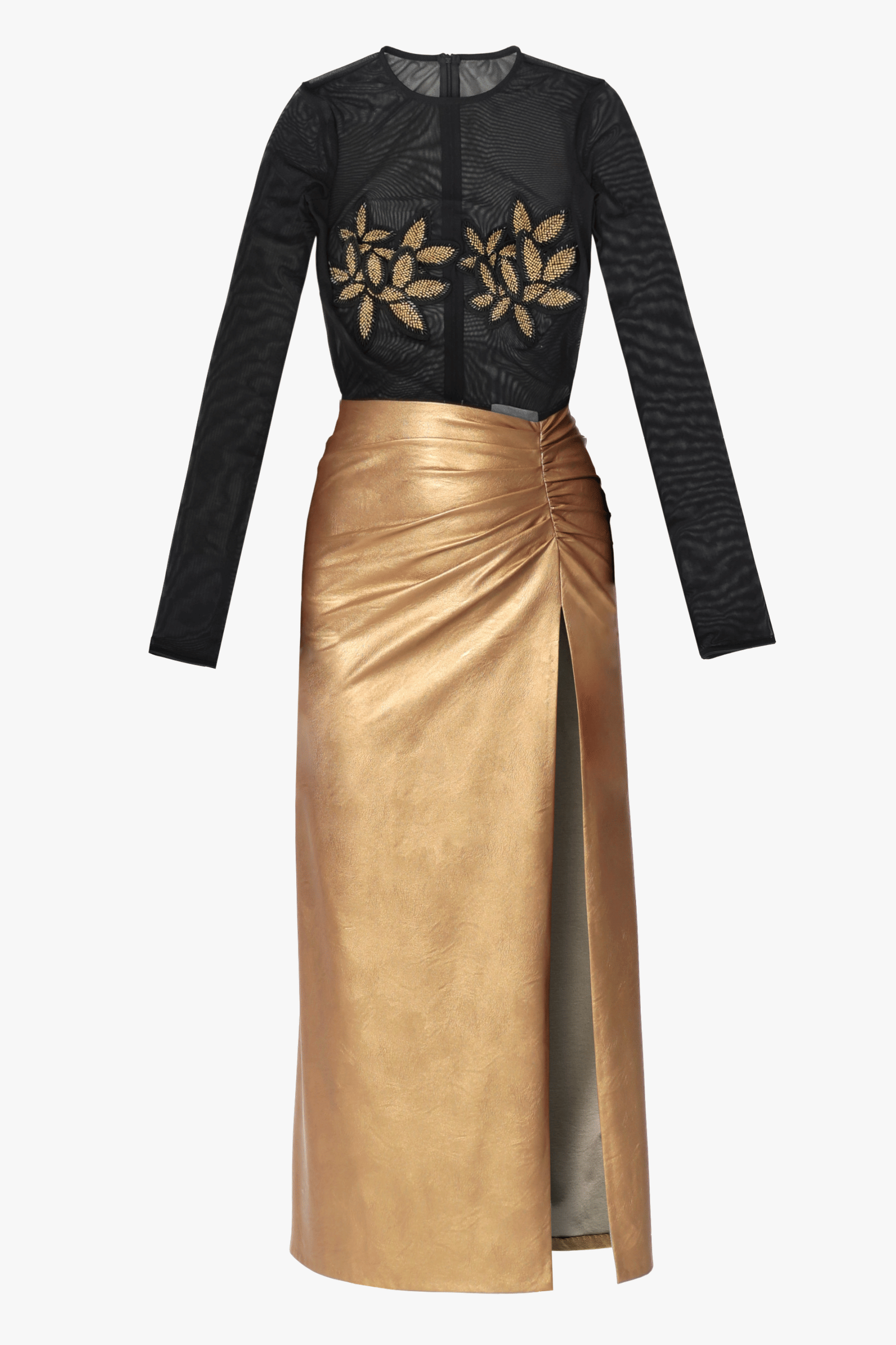 Dress Tomira Gold And Black made by HALEWSKI