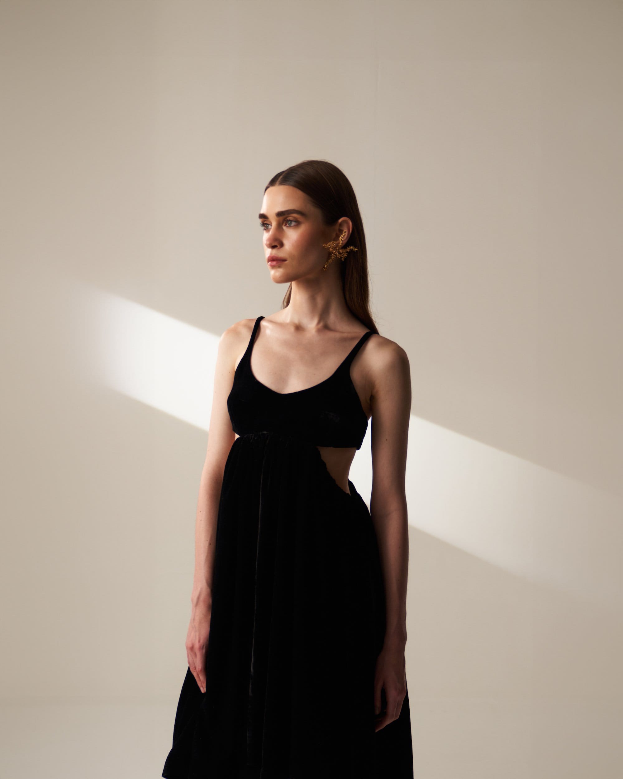 Black Velvet Dress made by Szabo Sihag