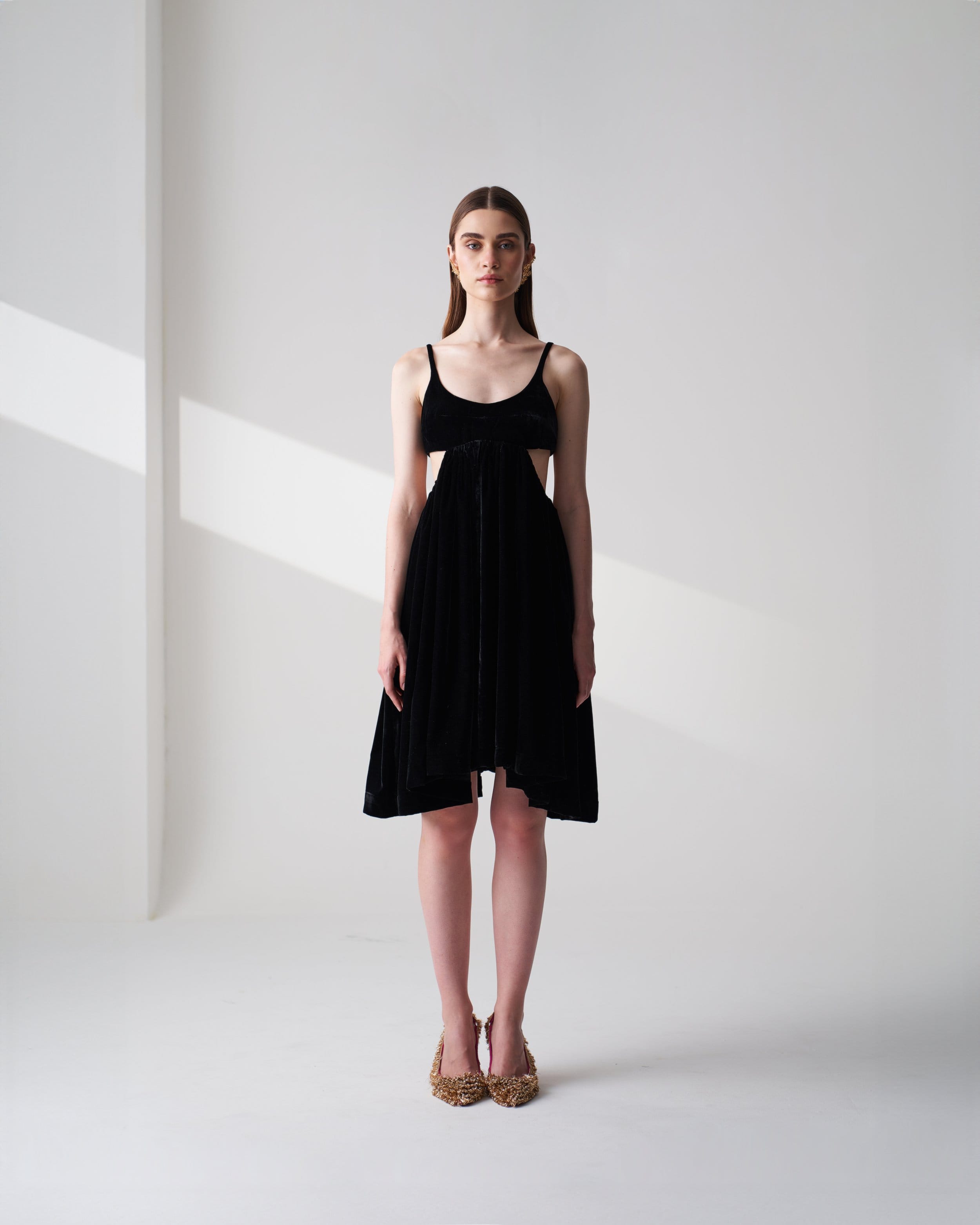 Black Velvet Dress made by Szabo Sihag