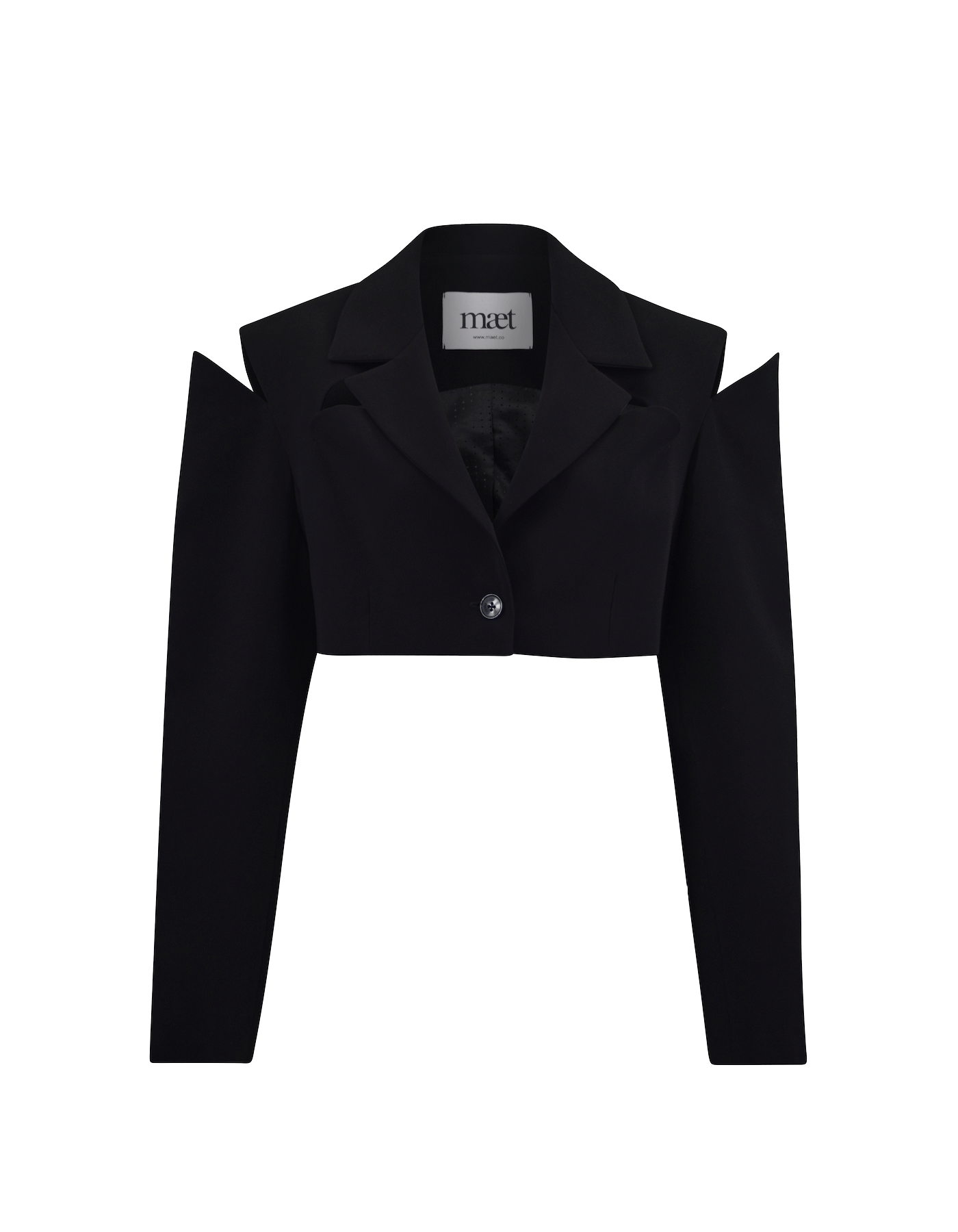 MAKEDA Cropped Jacket with Cut Outs made by MAET