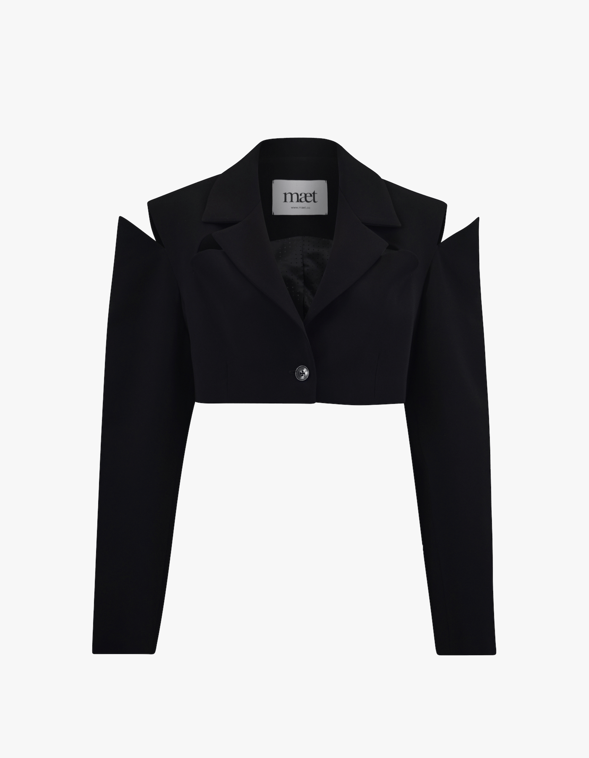 MAKEDA Cropped Jacket with Cut Outs made by MAET