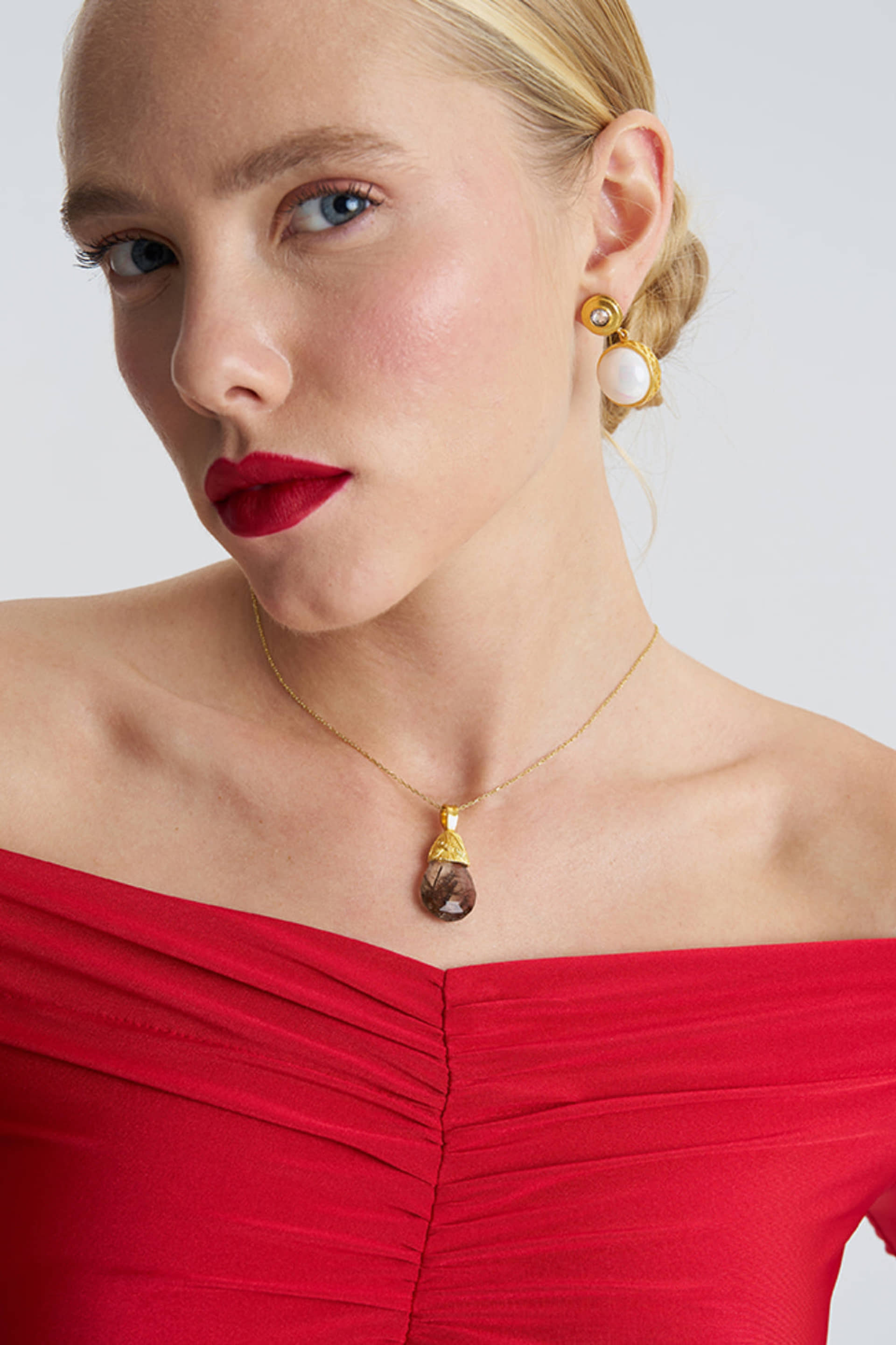 Rutile Gold Necklace made by Lora Istanbul