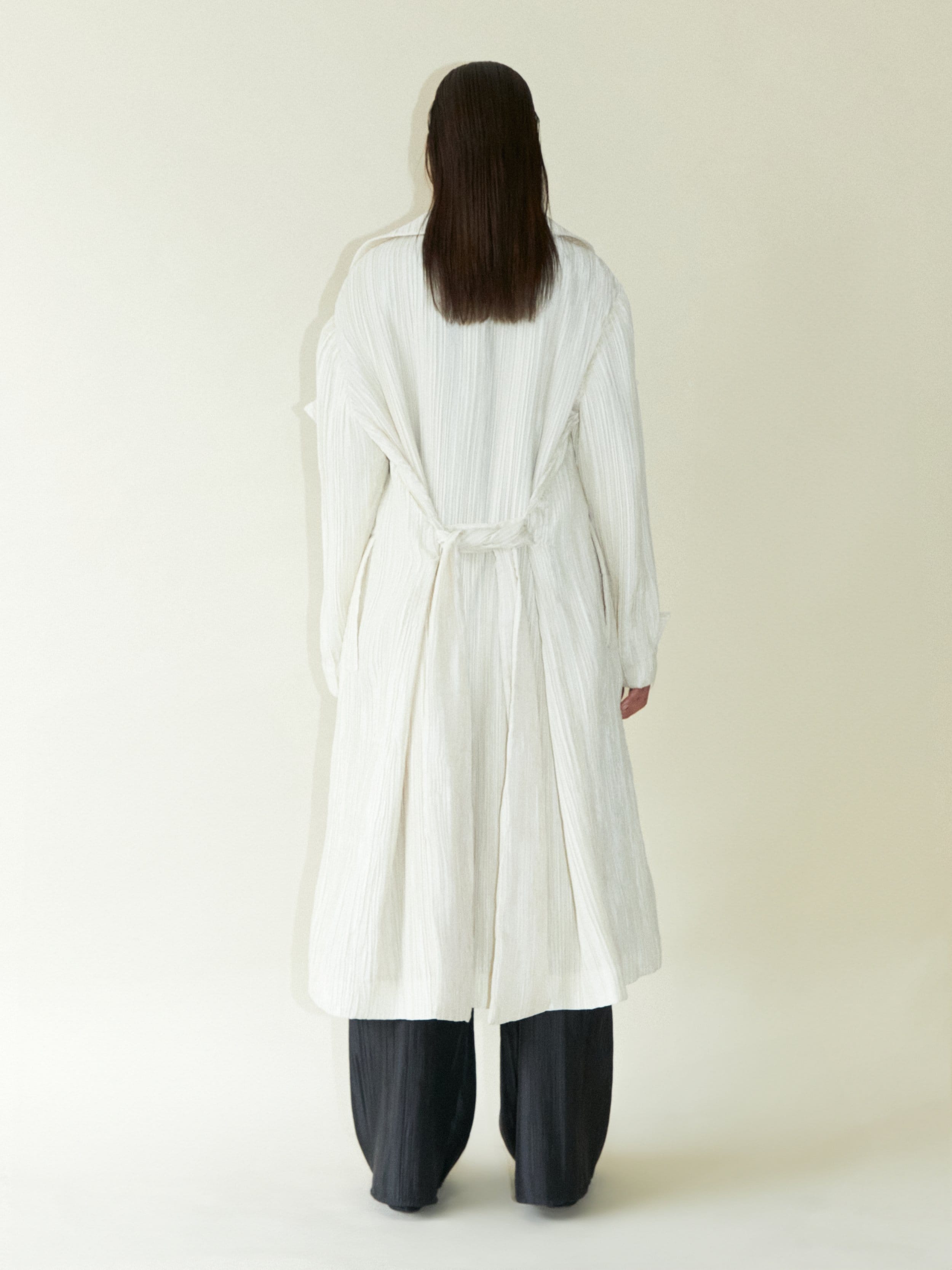 Tree Bark Unisex Trench Coat - Champagne made by CAHAYA STUDIOS