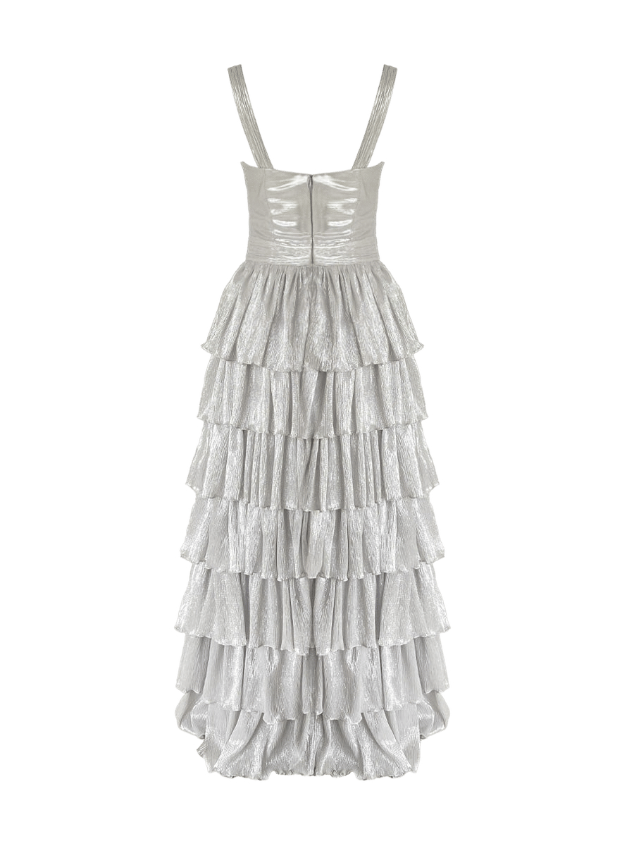 Devin Glam Dress - Pale Silver made by Gigii's