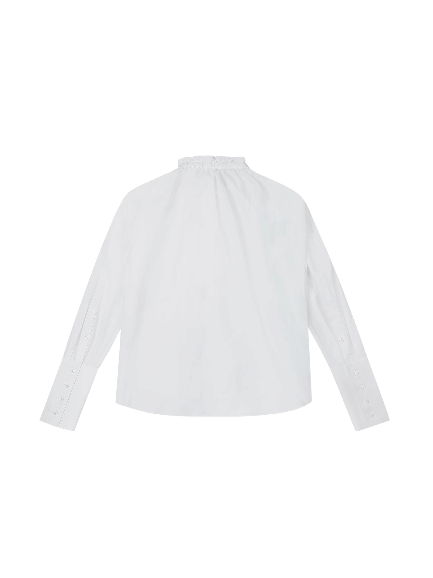 RUCHED COLLAR SHORT SHIRT made by YIBRI