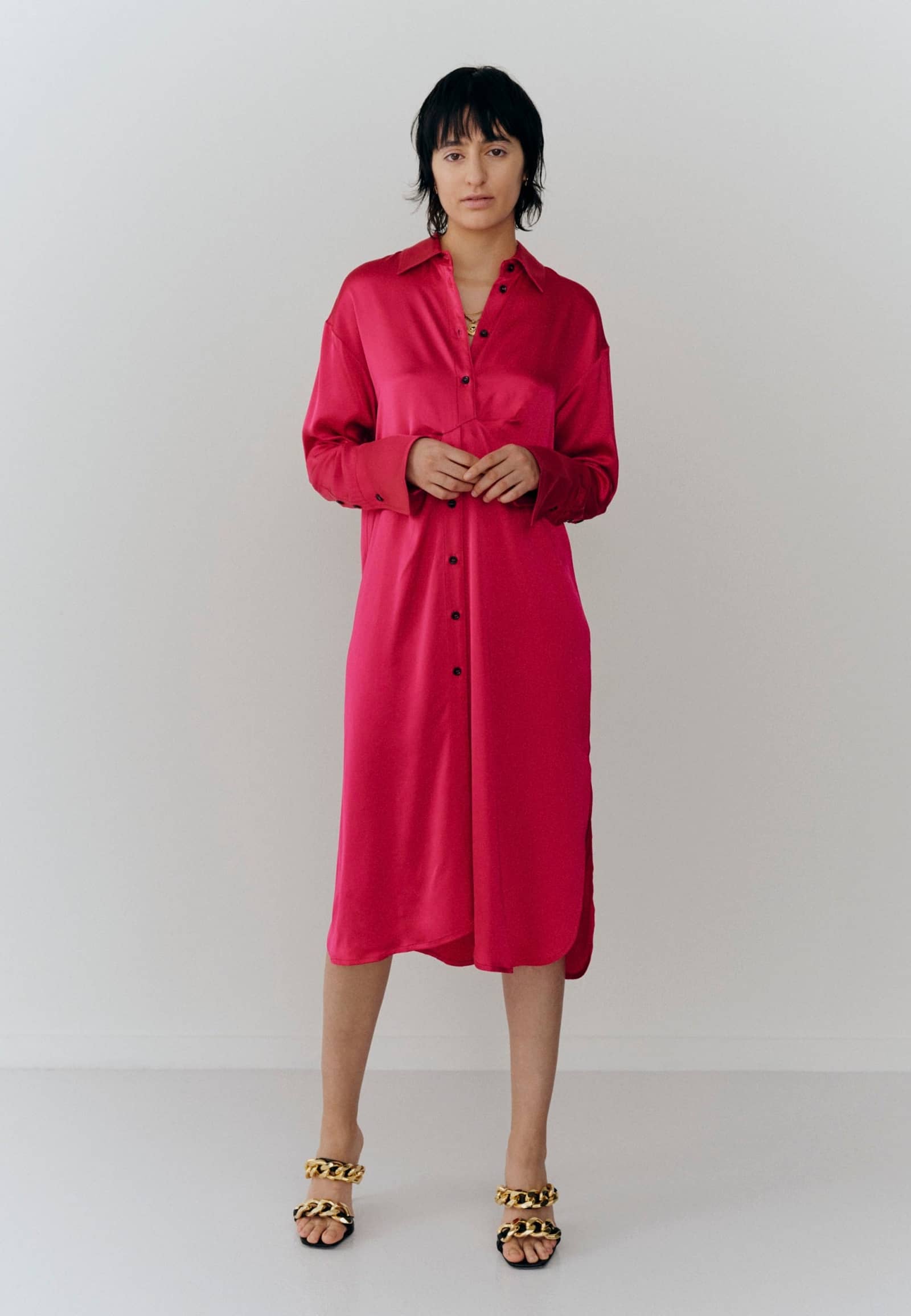 Barba Shirt Dress - Fusia made by HERSKIND