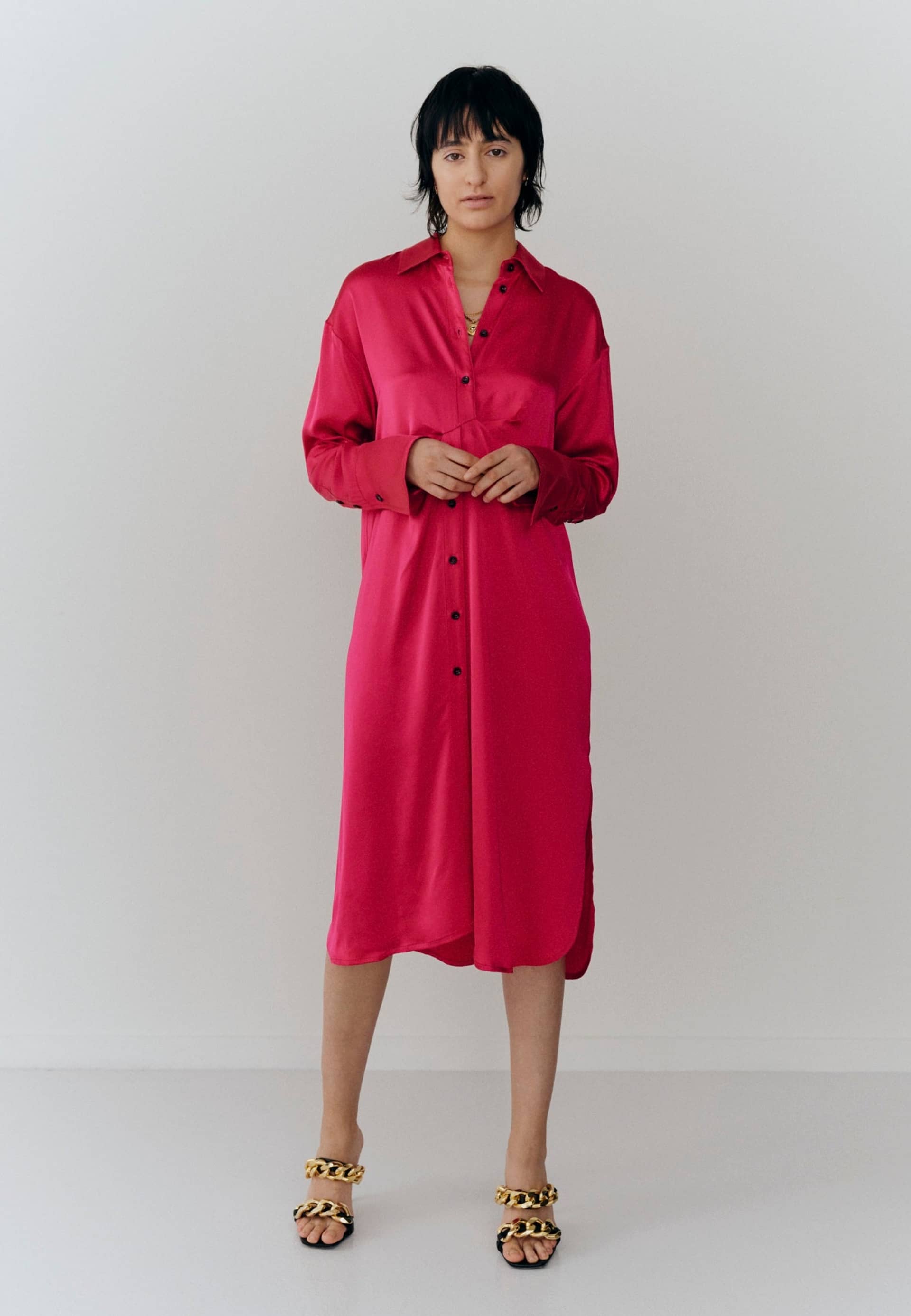 Barba Shirt Dress - Fusia made by HERSKIND