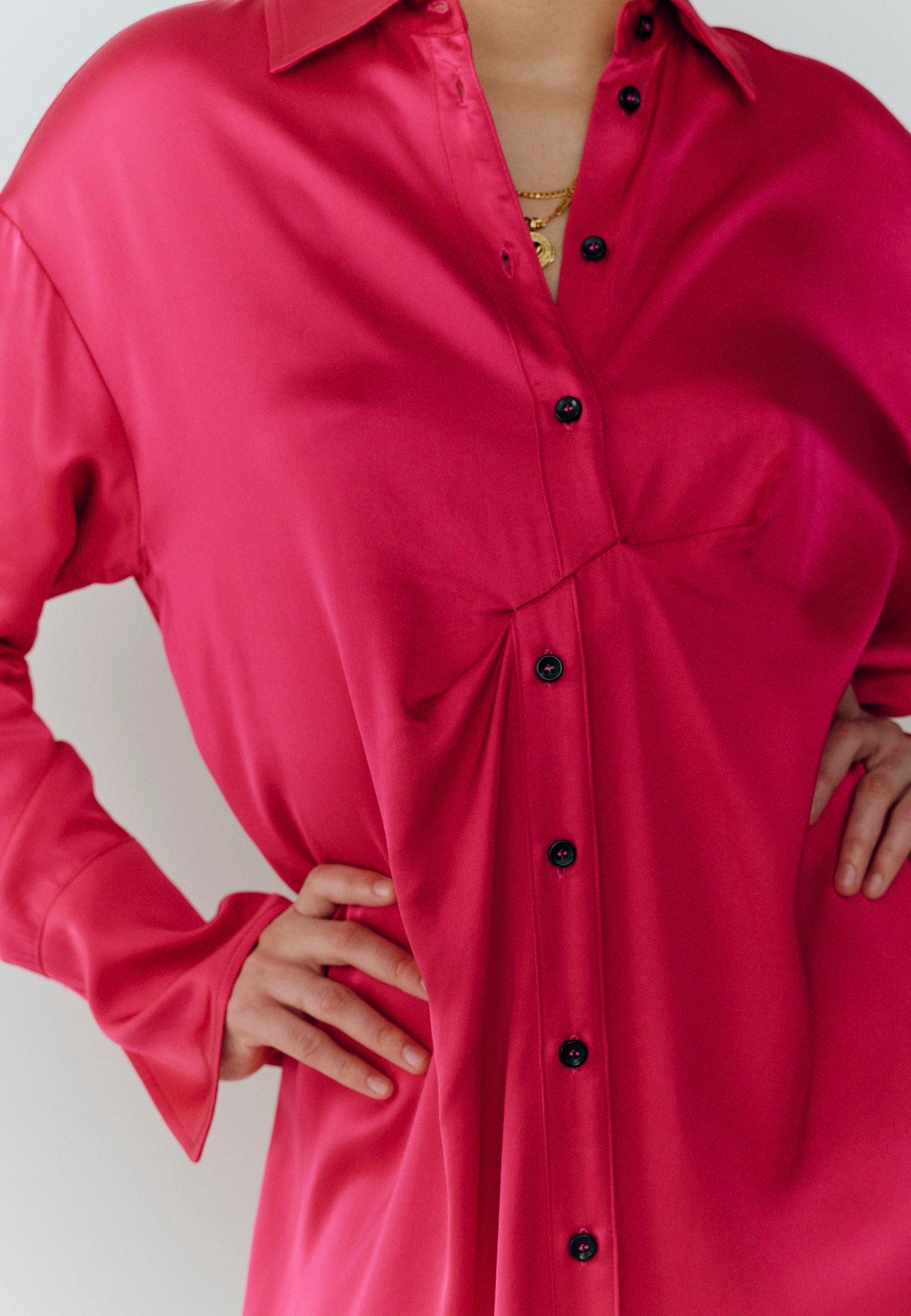 Barba Shirt Dress - Fusia made by HERSKIND