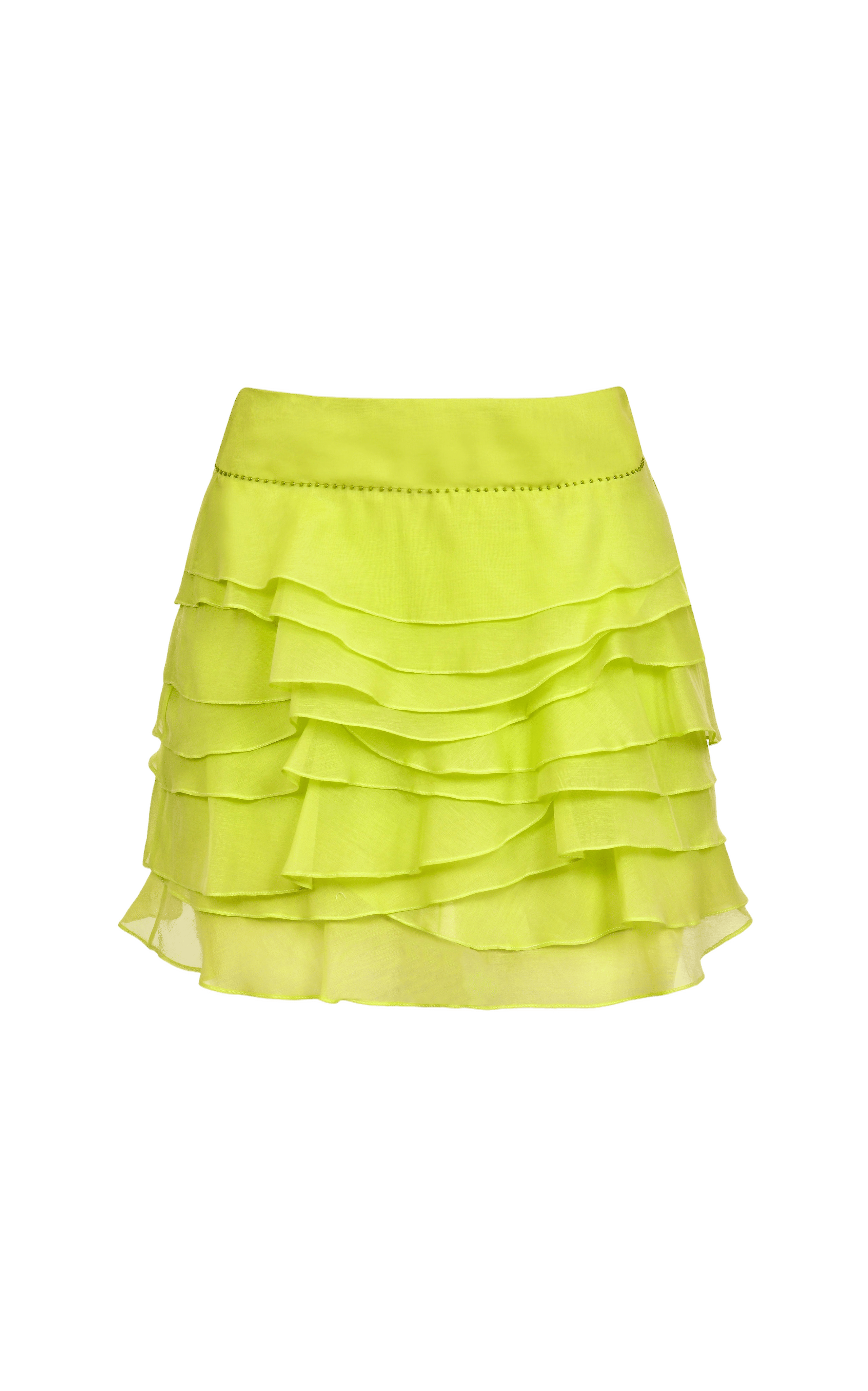 Olas Green Cotton Skirt made by Francesca Miranda