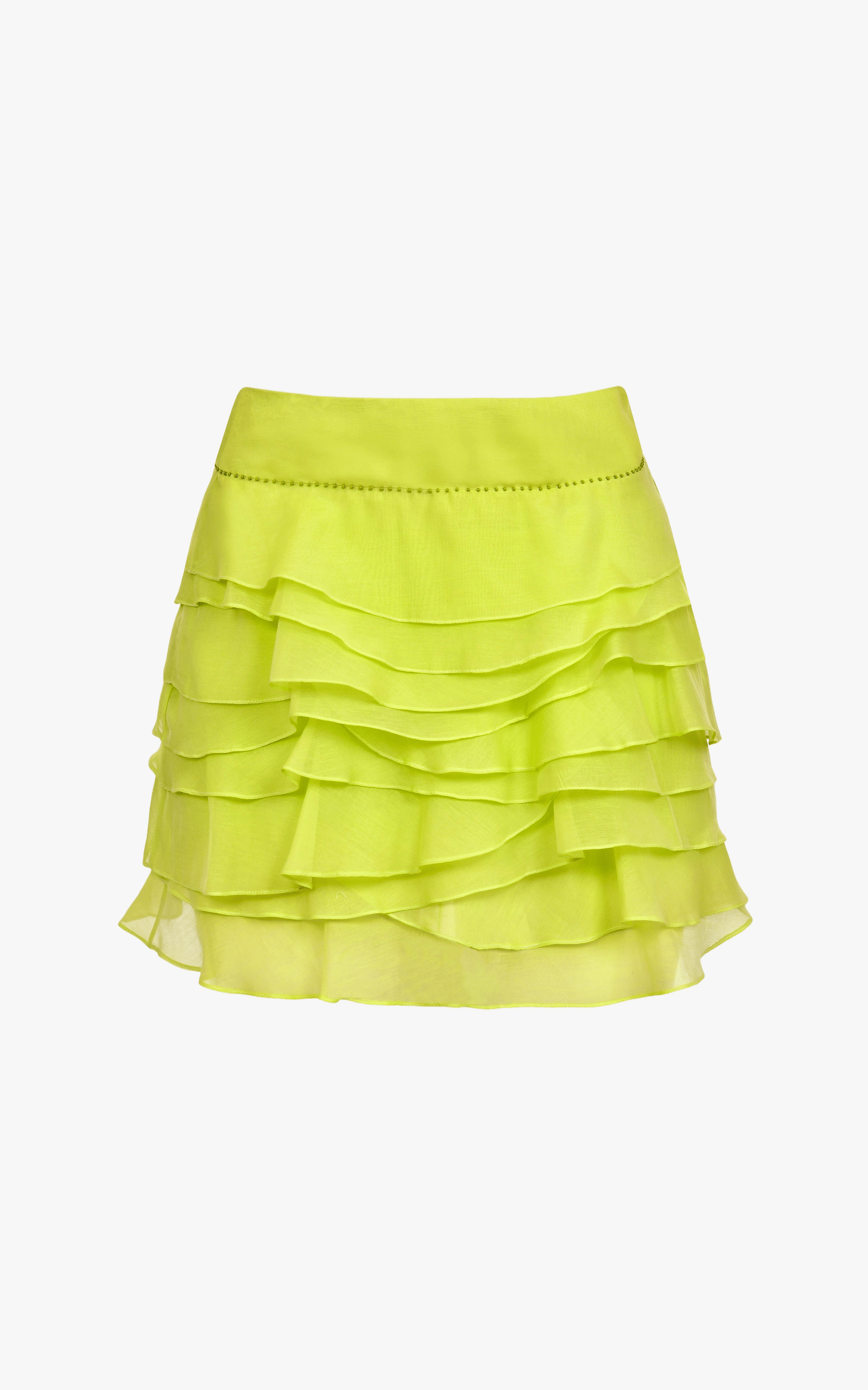 Olas Green Cotton Skirt made by Francesca Miranda