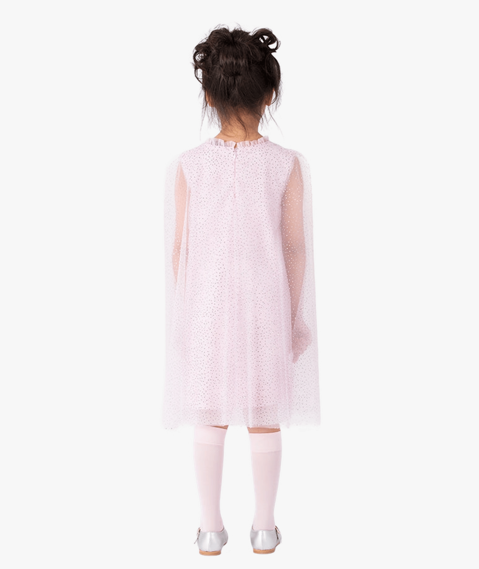 Sparkle Cape Girls Pink Dress made by Mama Luma
