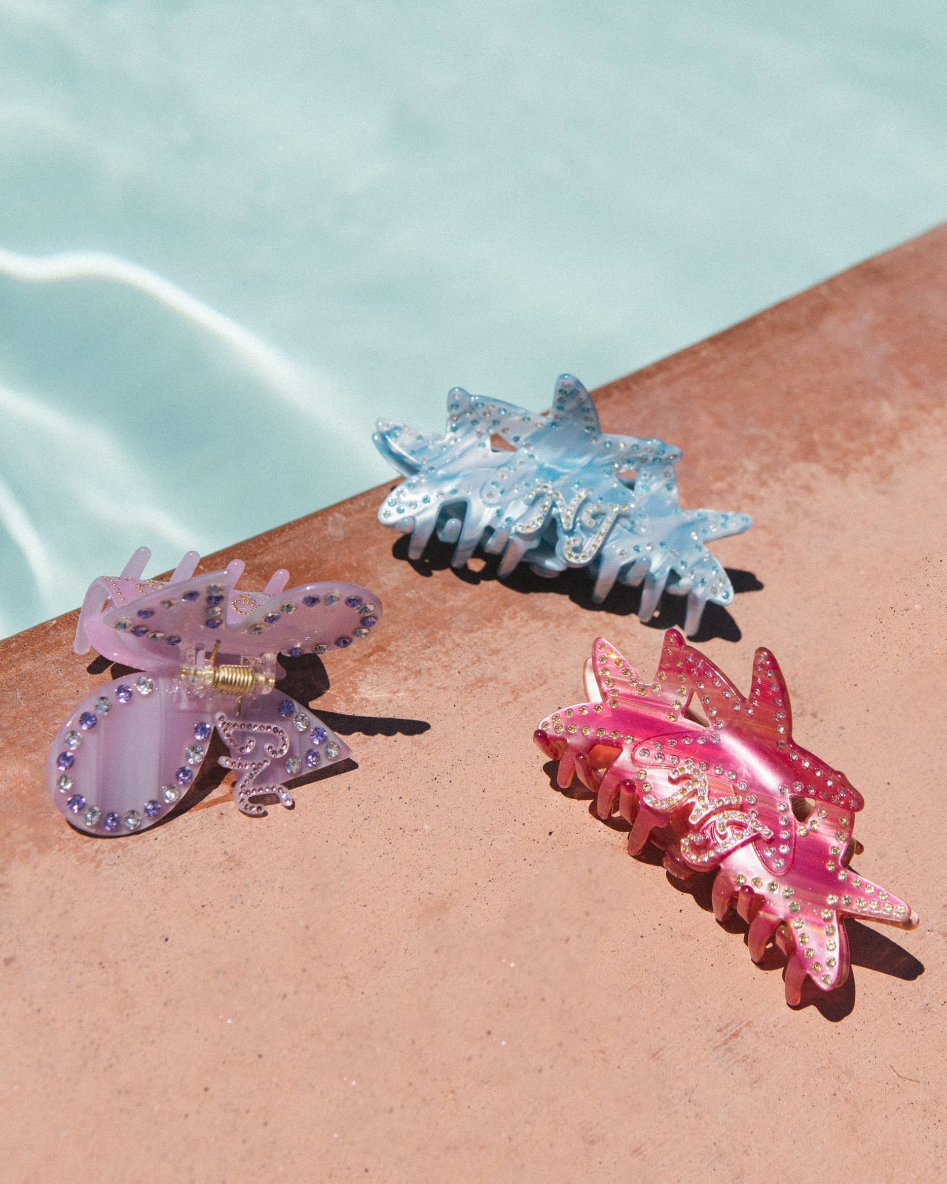 Chloe Crystal Butterfly Claw Clip (Purple) in Purple made by Nana Jacqueline