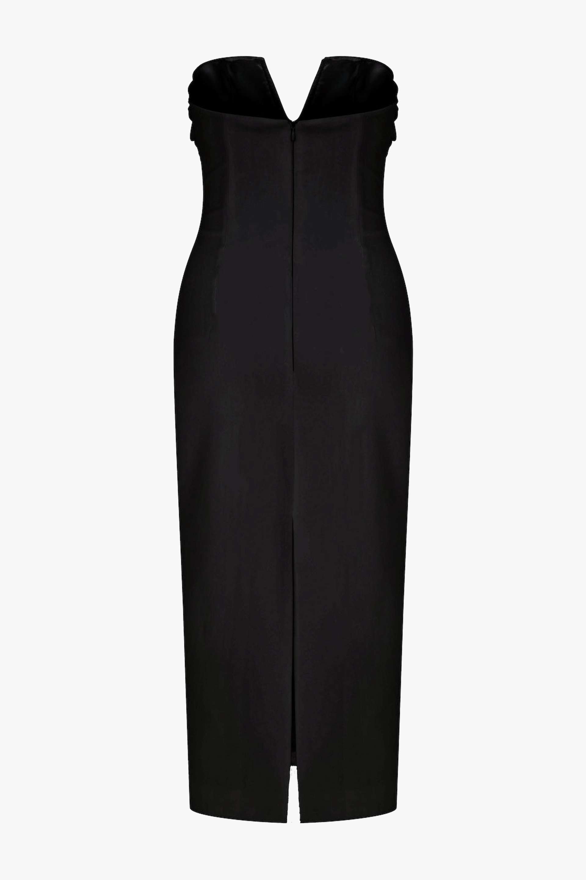 Miora Crepe Midi Dress in Black made by Nazli Ceren