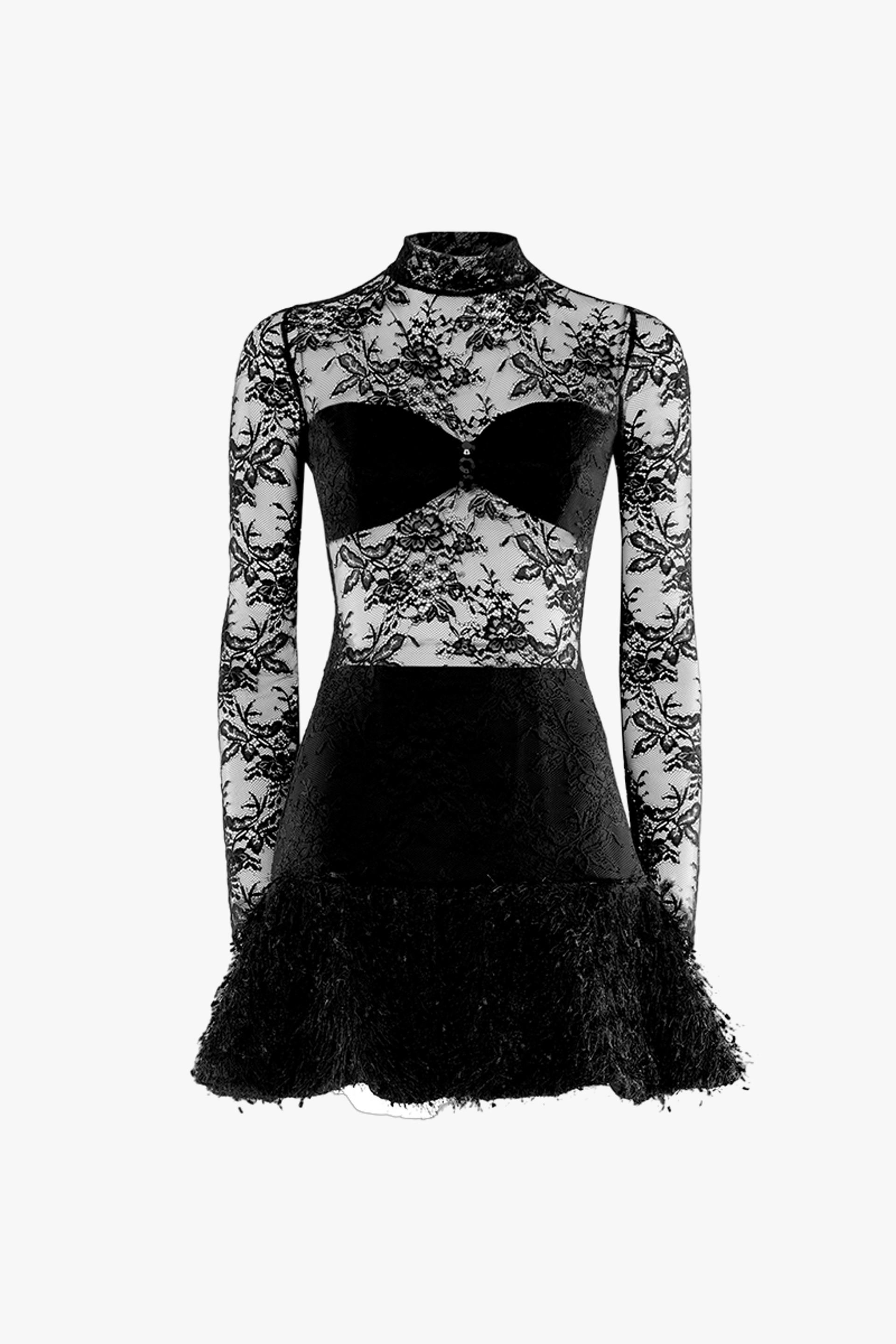 Lace Embellished Cocktail Dress made by Monika Dimova