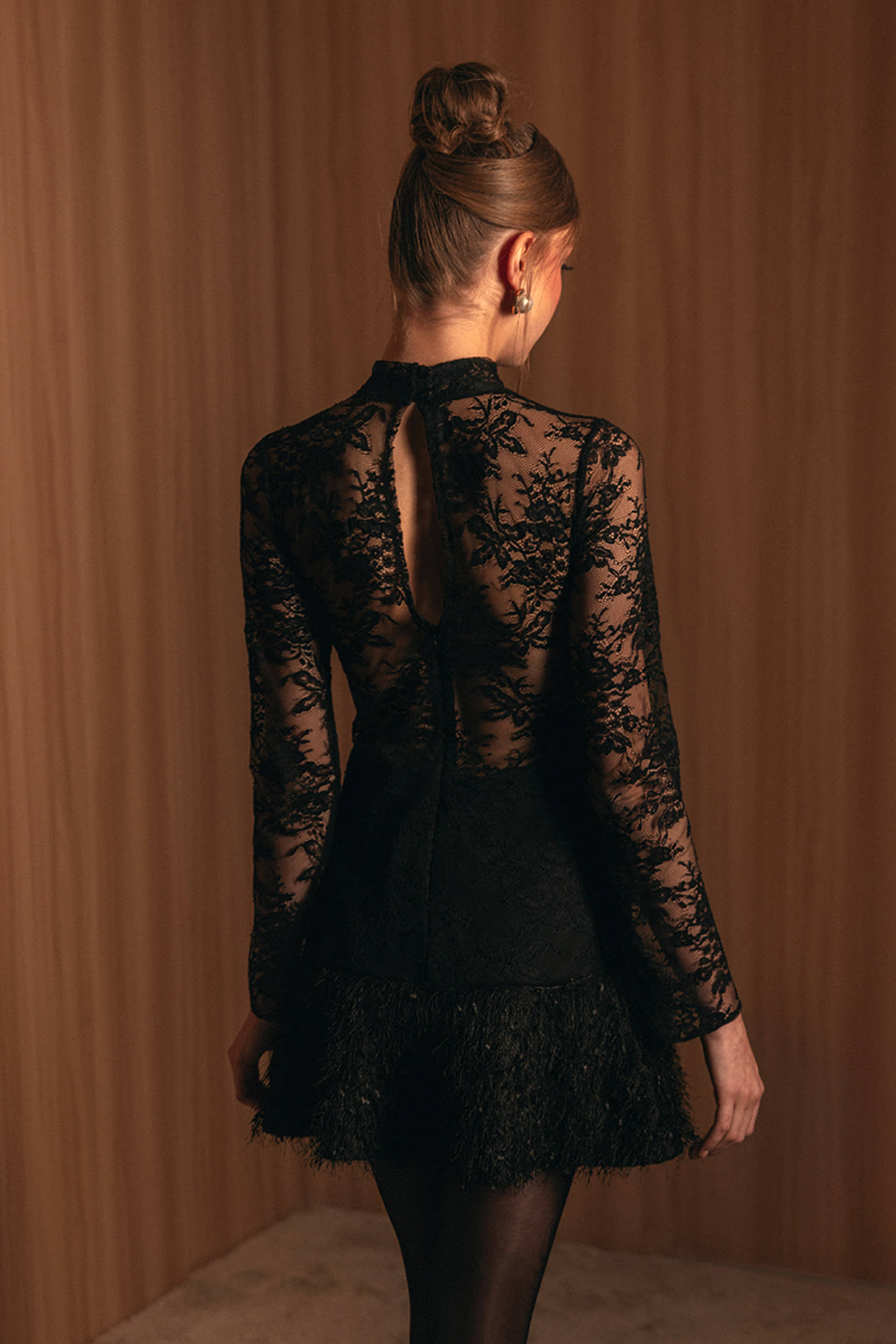 Lace Embellished Cocktail Dress made by Monika Dimova