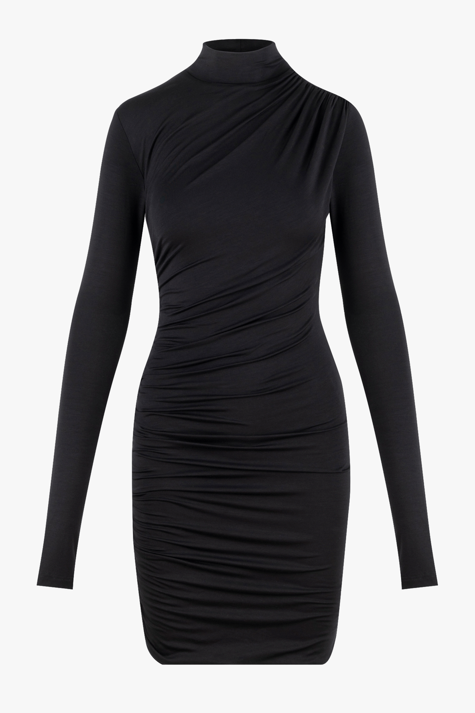 BLACK TURTLENECK DRESS made by BENU Studio
