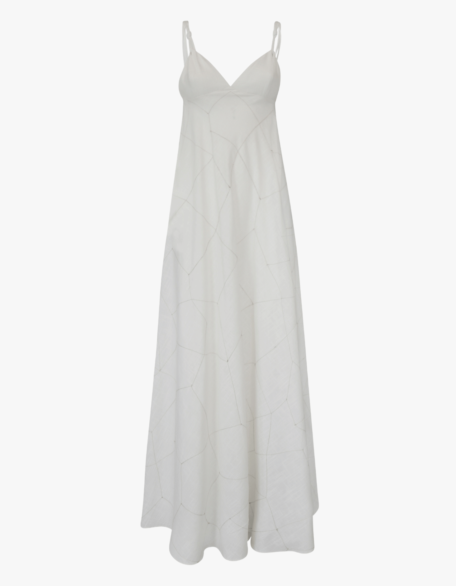 EYAN White Linen Maxi Dress made by MAET