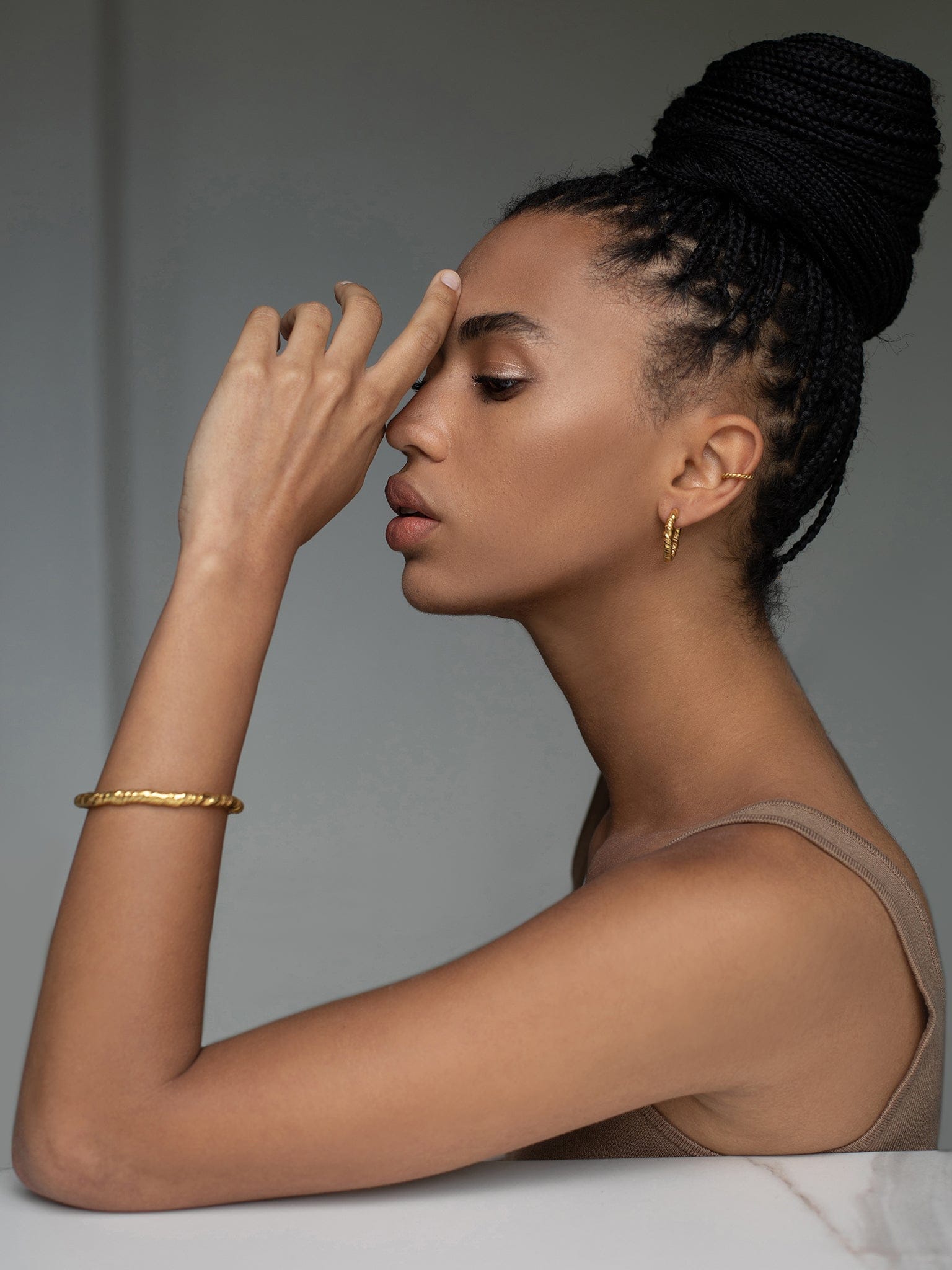 Nautilus Twisted Bracelet Gold in Gold made by Eva Remenyi