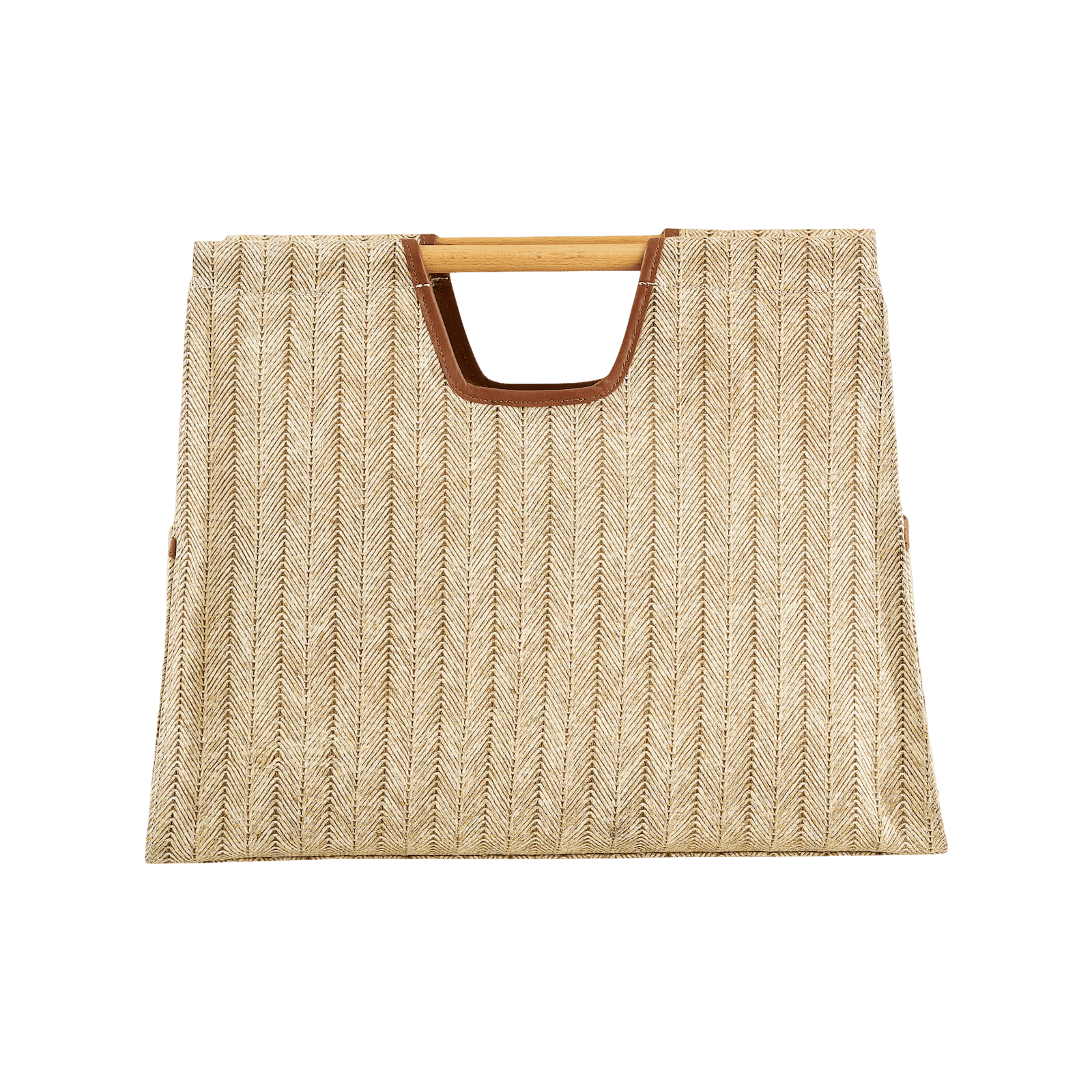 Frida Beach Bag Bej Balıksırtı in Beige made by Maven Bag