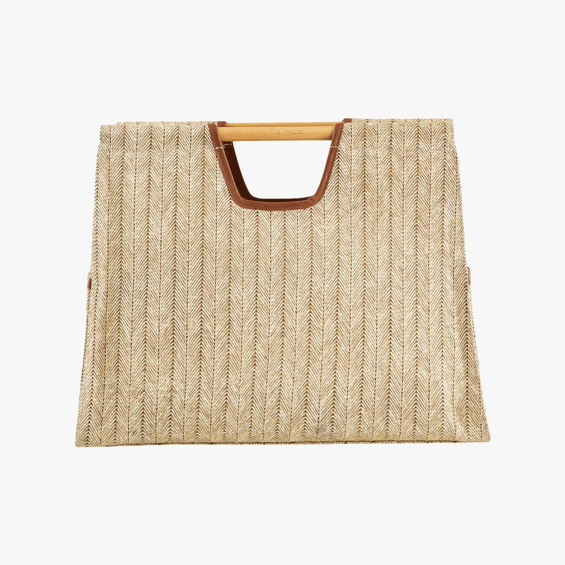 Frida Beach Bag Bej Balıksırtı in Beige made by Maven Bag