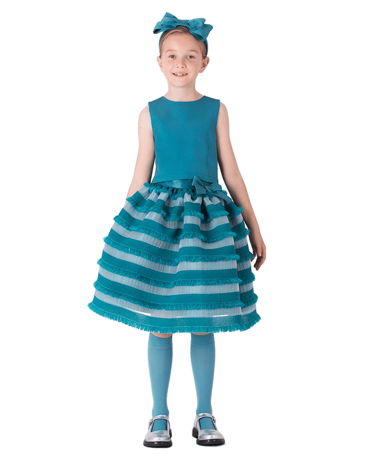 Feather Stripes Girls Outfit  | 2 Pieces made by Mama Luma