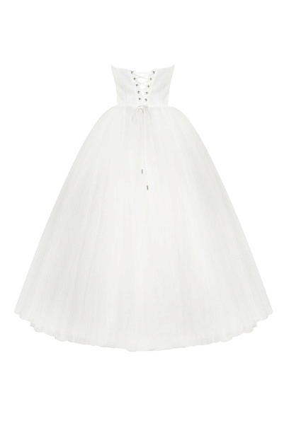 Spectacular tulle evening co-ord set with statement long gloves, Xo Xo made by Milla