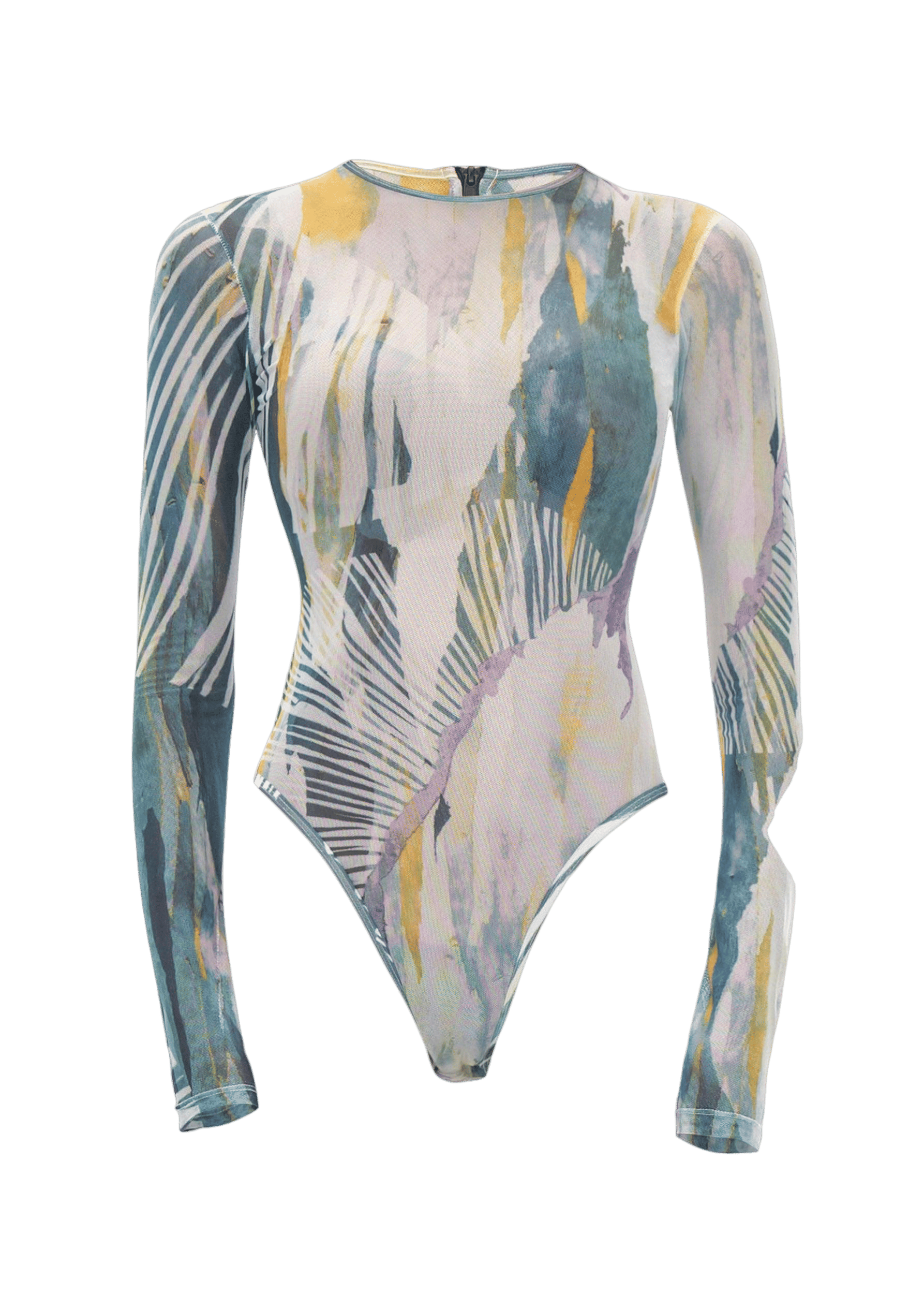 ELLE ABSTRACT BARK MESH BODYSUIT made by Andrea Iyamah