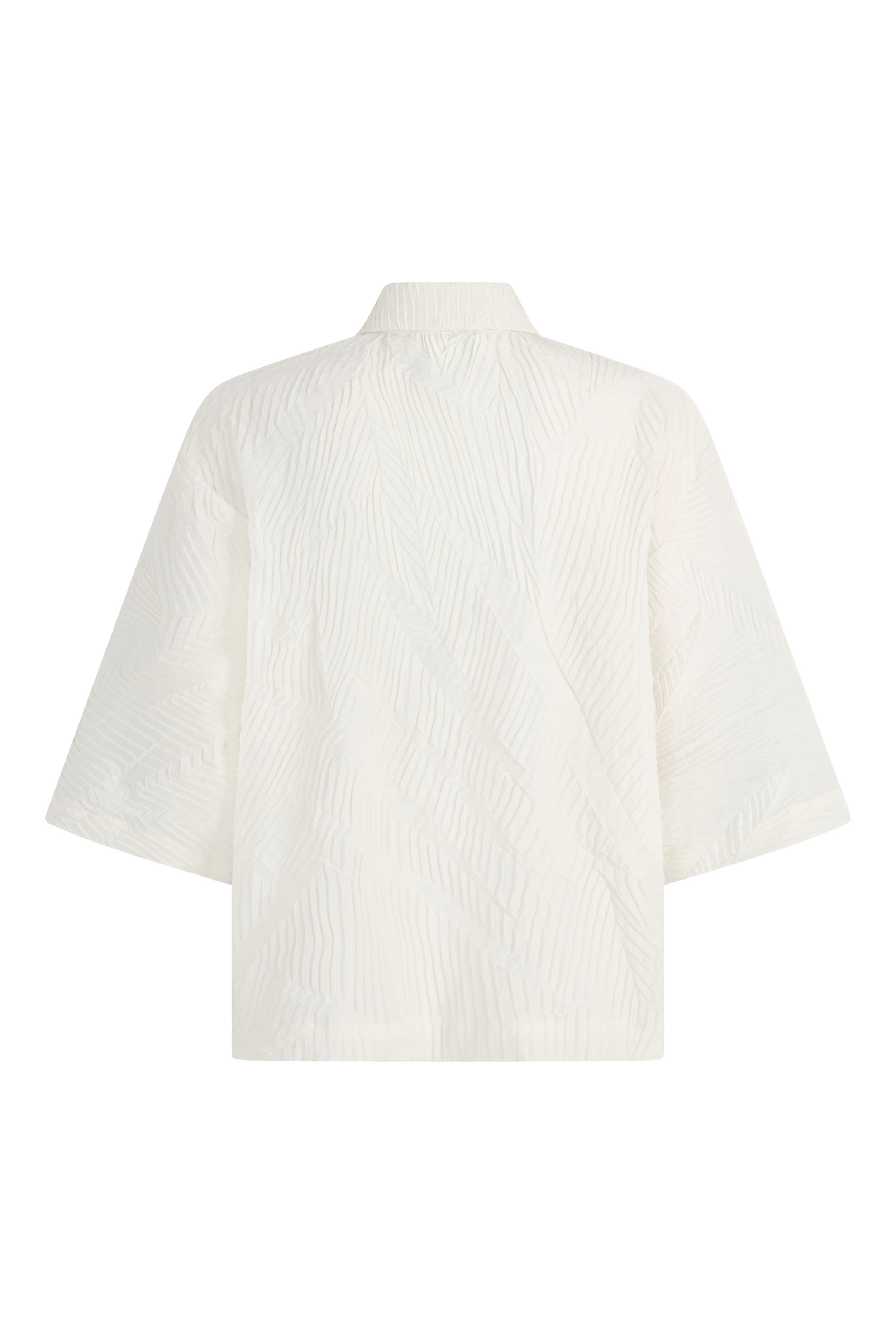 Origami Short-Sleeved  Cropped Shirt - Ivory made by CAHAYA STUDIOS