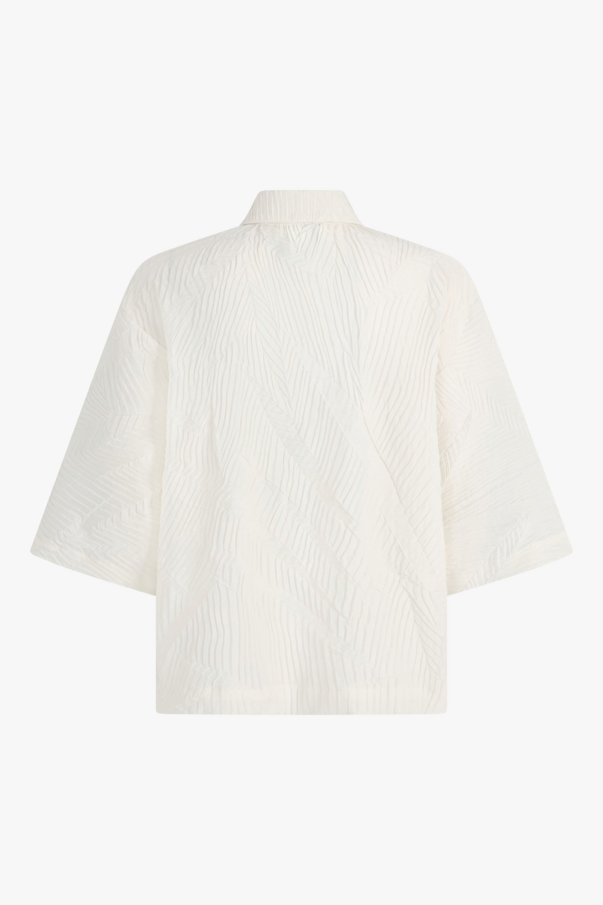Origami Short-Sleeved Cropped Shirt - Ivory made by CAHAYA STUDIOS