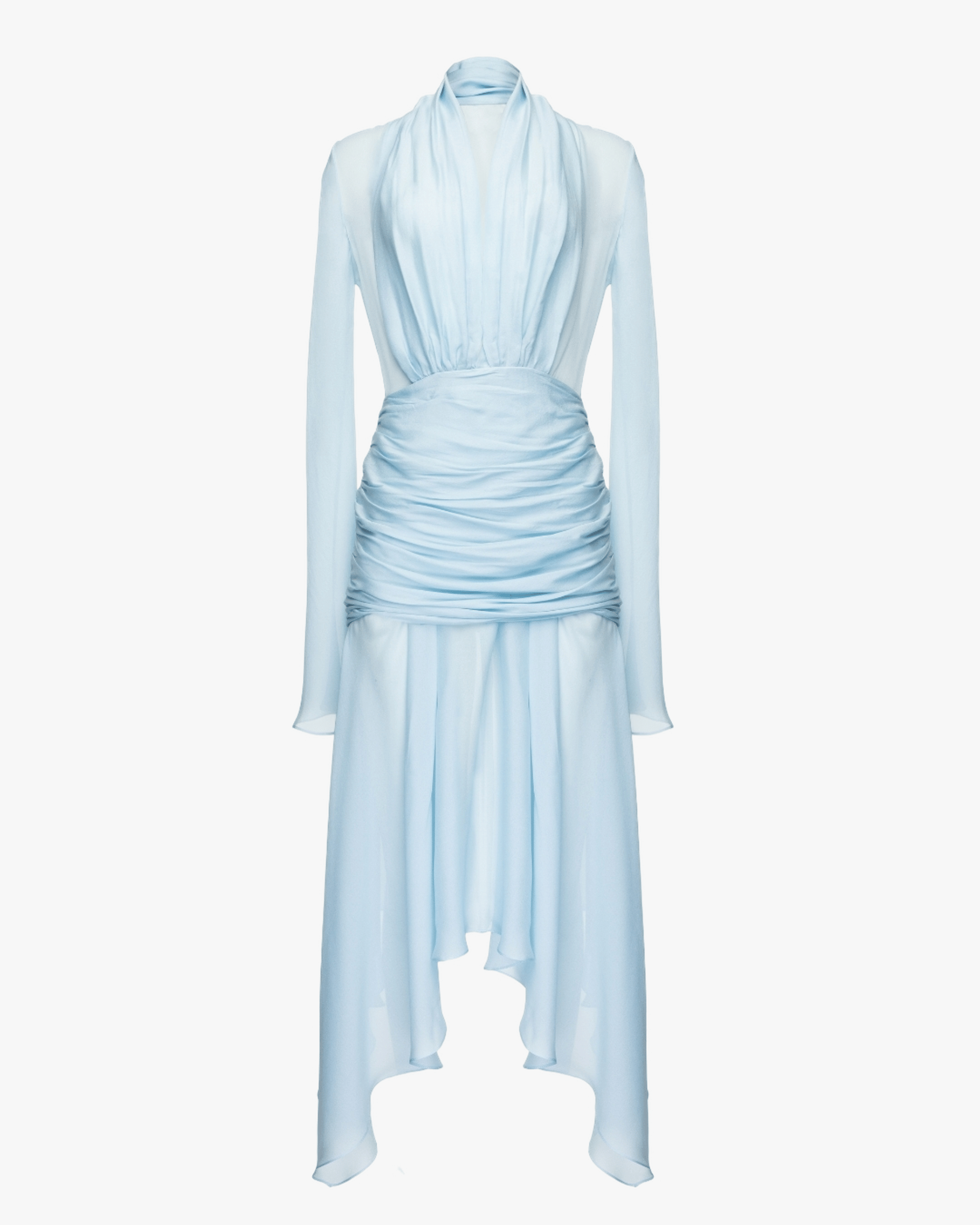 Draped Silk Midi Dress made by Maria Kokhia