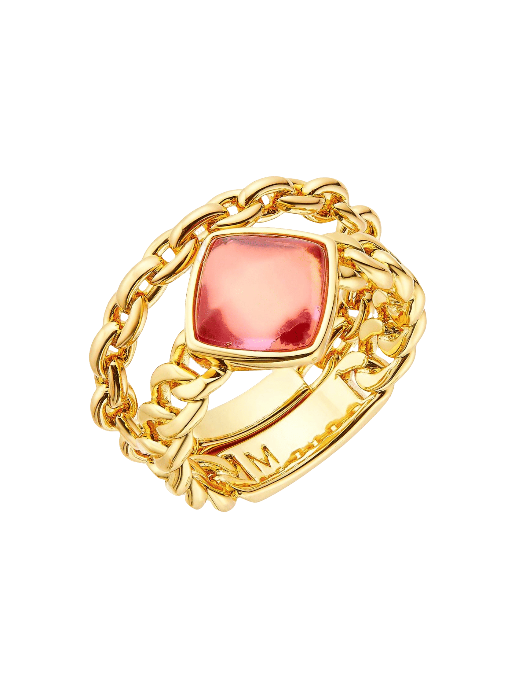 Clara Ring (Pink) in Gold made by Nana Jacqueline