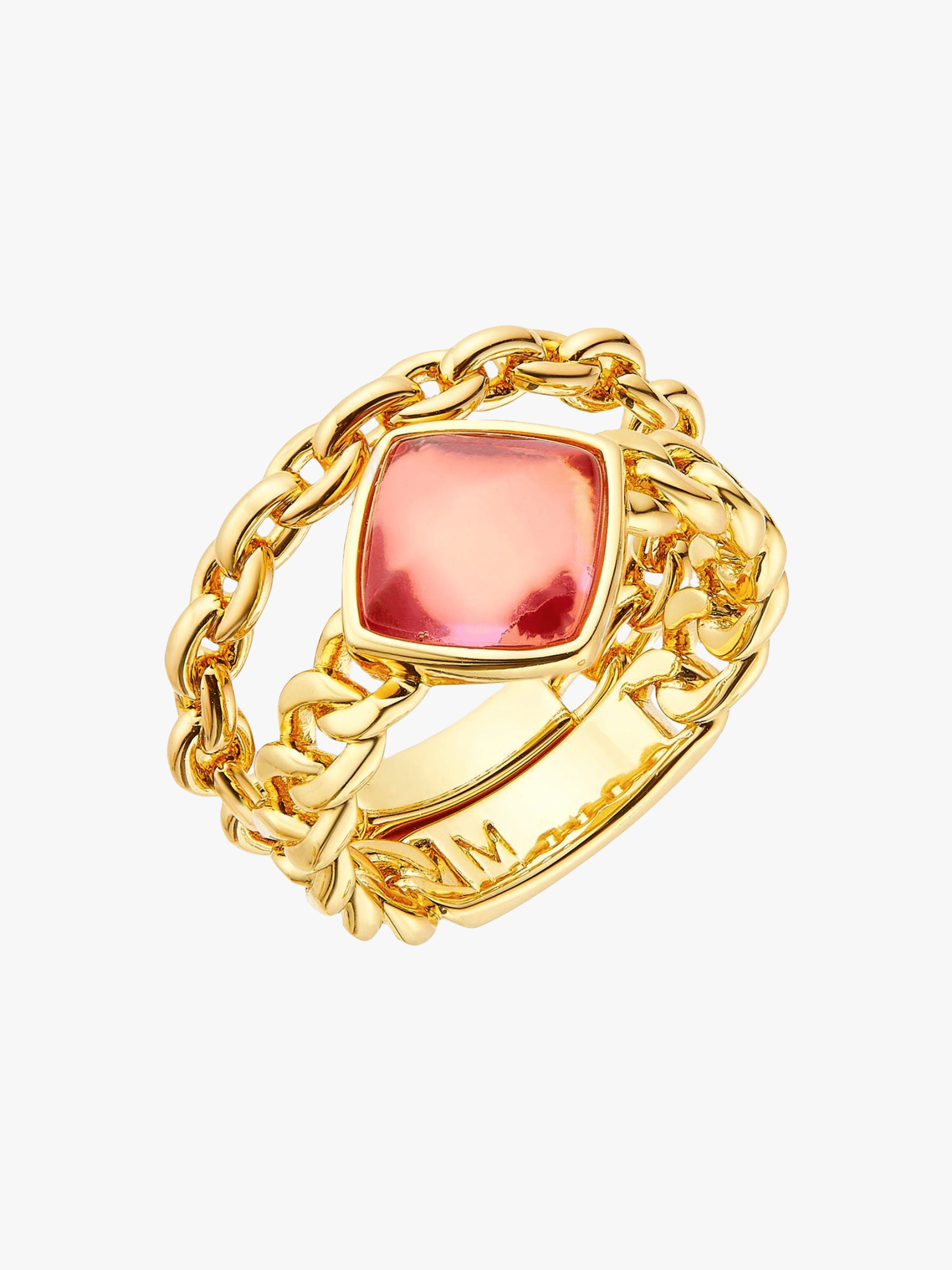 Clara Ring (Pink) in Gold made by Nana Jacqueline