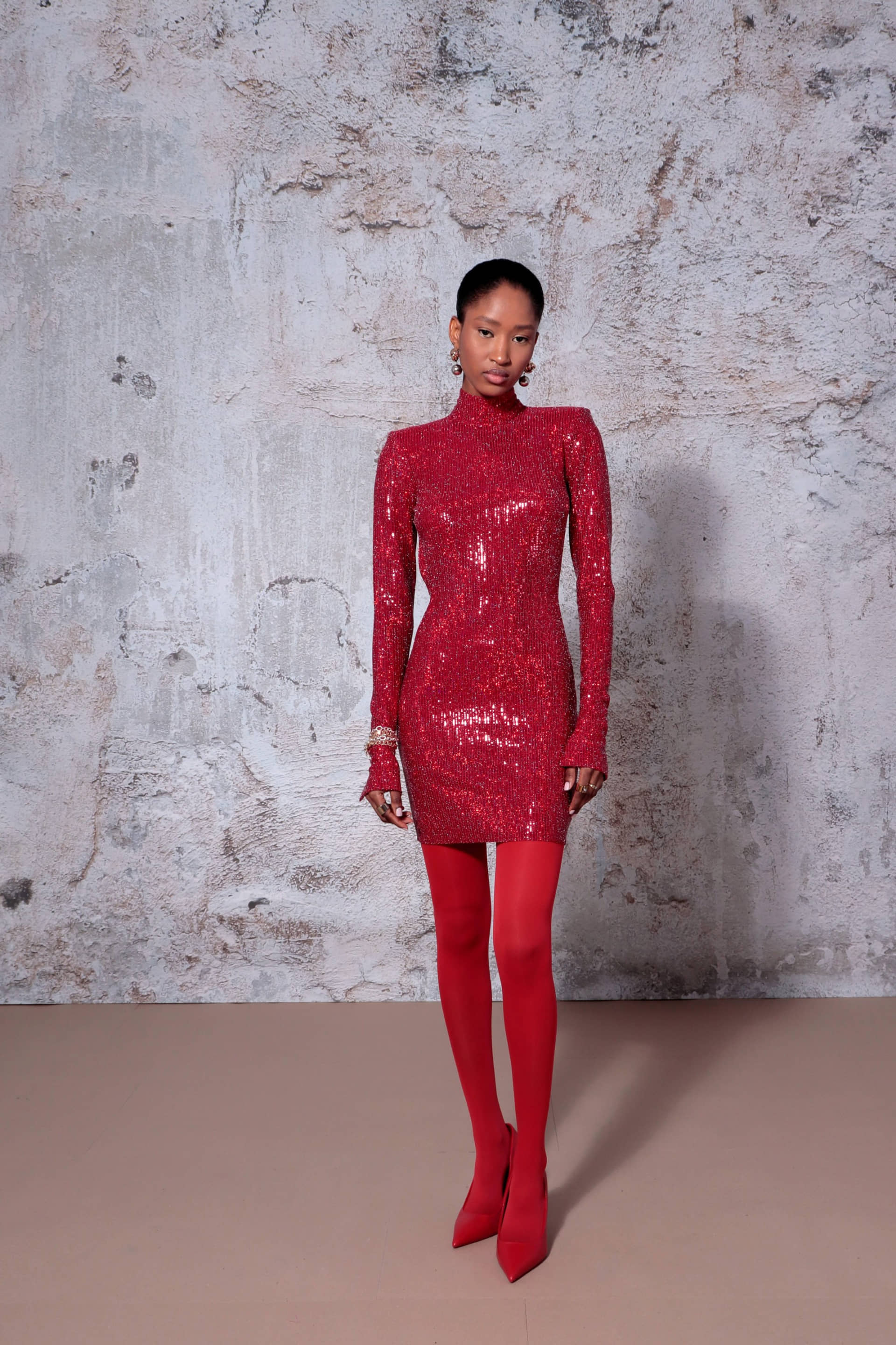 Dress Nina Red Flash made by HALEWSKI