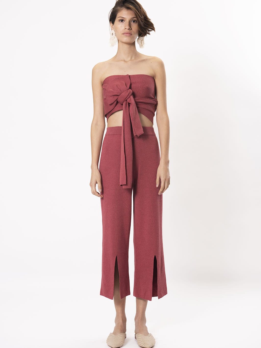 ANTONIA pants in Red made by AYNI