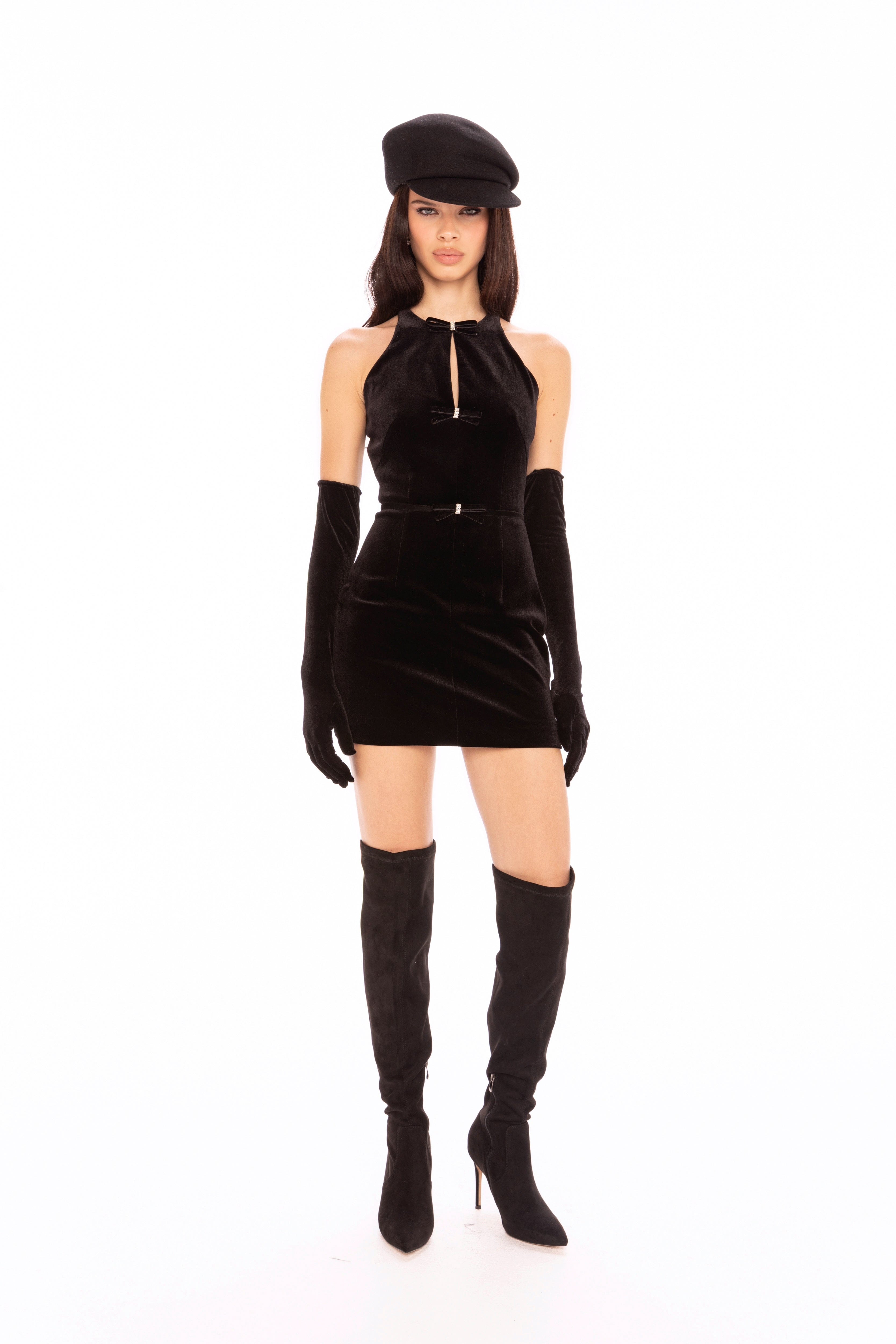 Estelle Velvet Mini Dress made by Nana Jacqueline