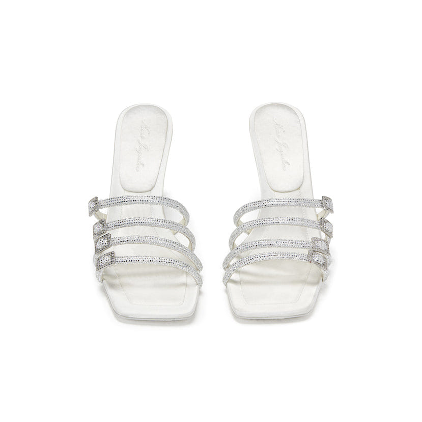 White Shay Sandals (Final Sale) in White made by Nana Jacqueline
