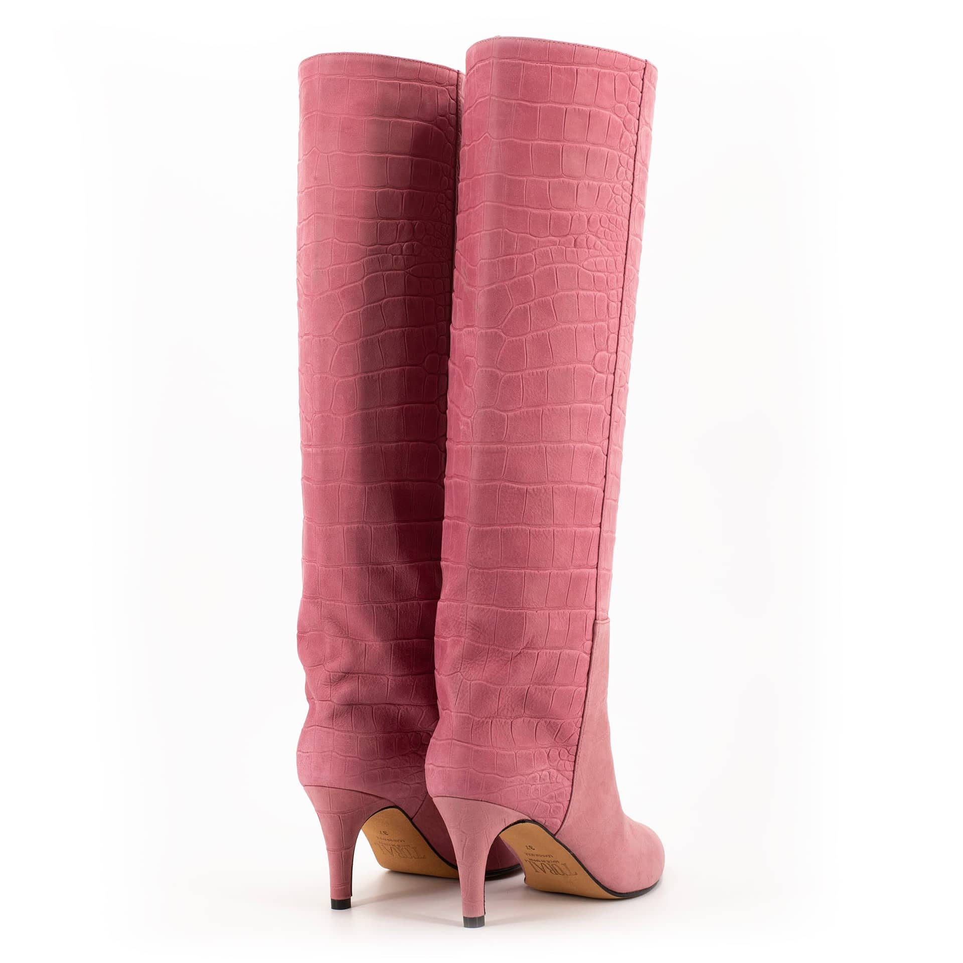 ROMA PINK TALL BOOTS made by Toral