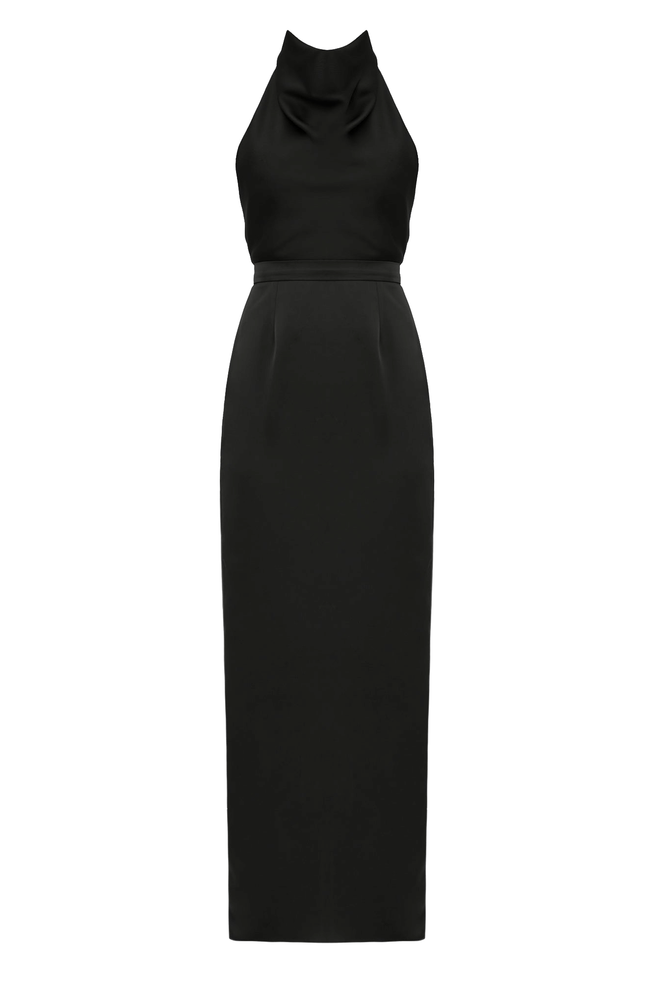 CASANDRA Black Cowl Neck Long Evening Dress made by UNDRESS