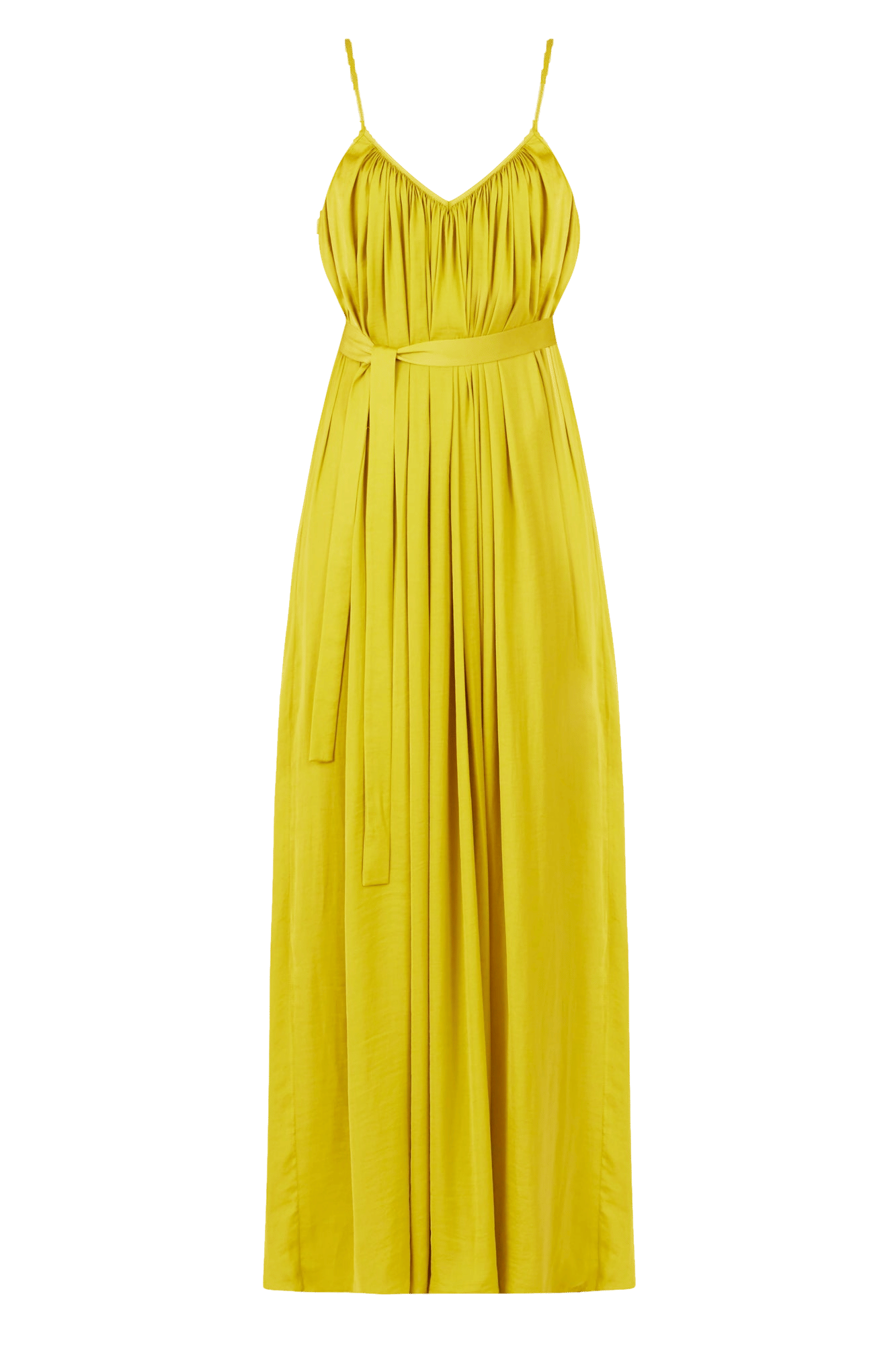MEFYA long flowing lime yellow dress in Yellow made by UNDRESS