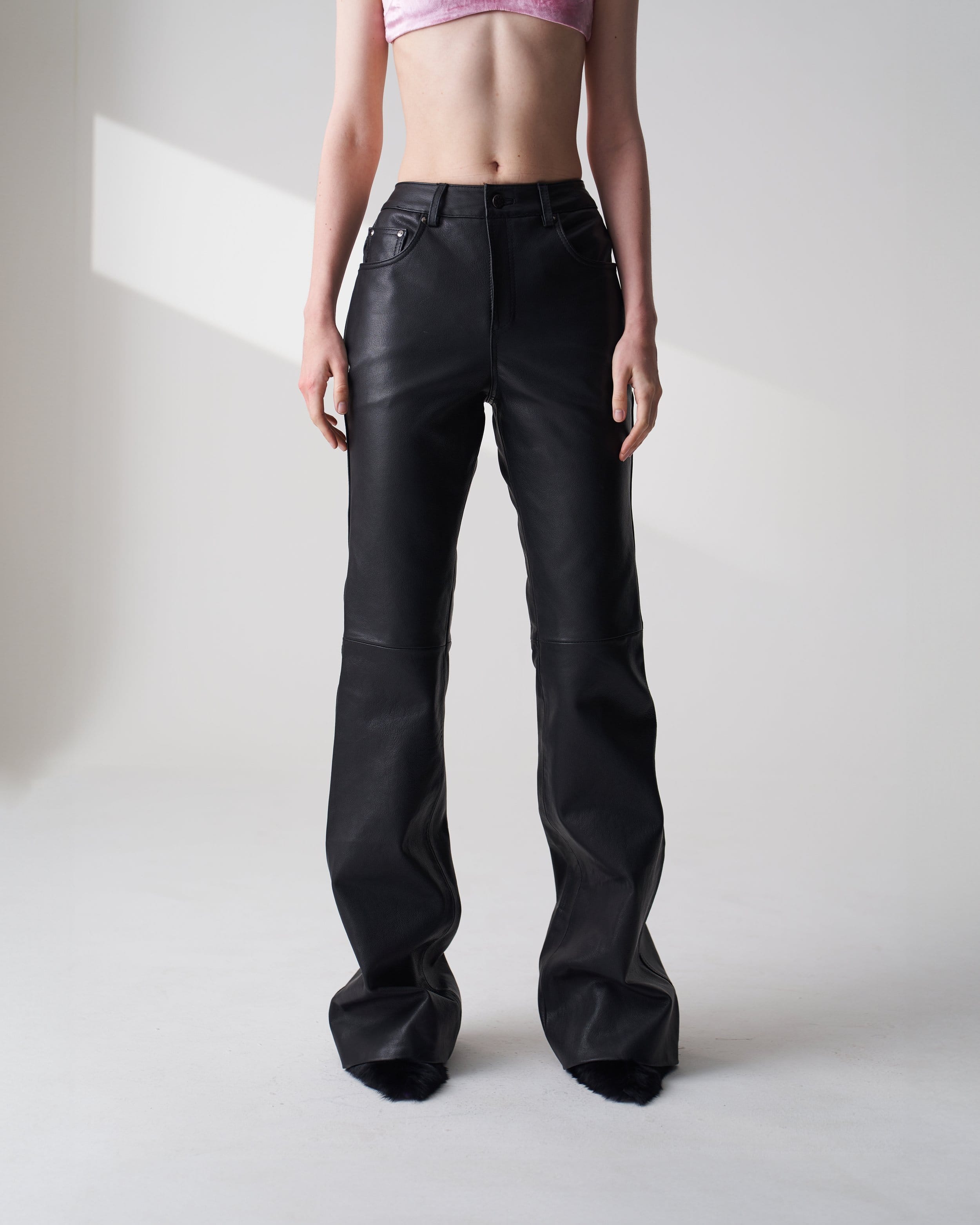 Black Leather Trousers made by Szabo Sihag