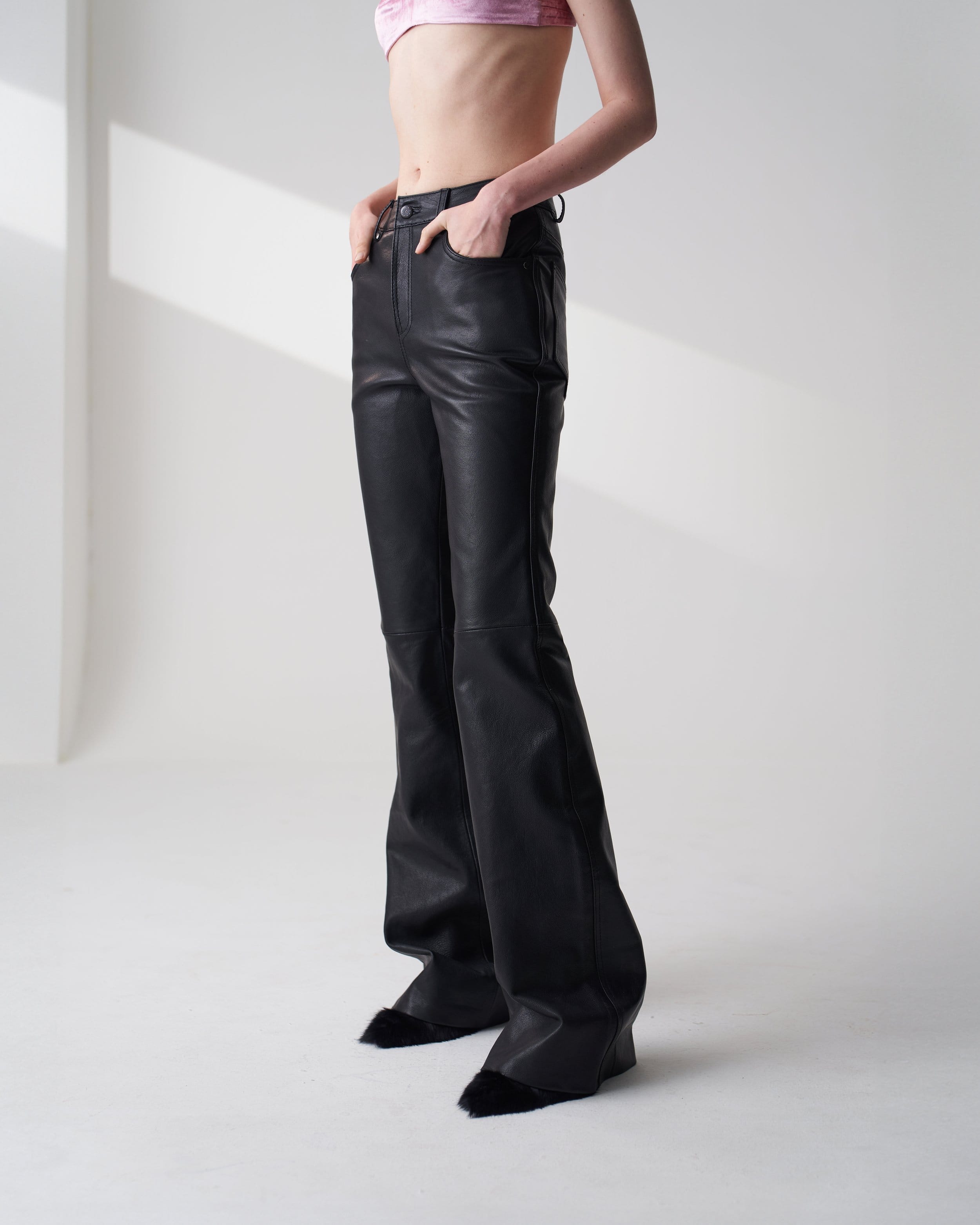 Black Leather Trousers made by Szabo Sihag