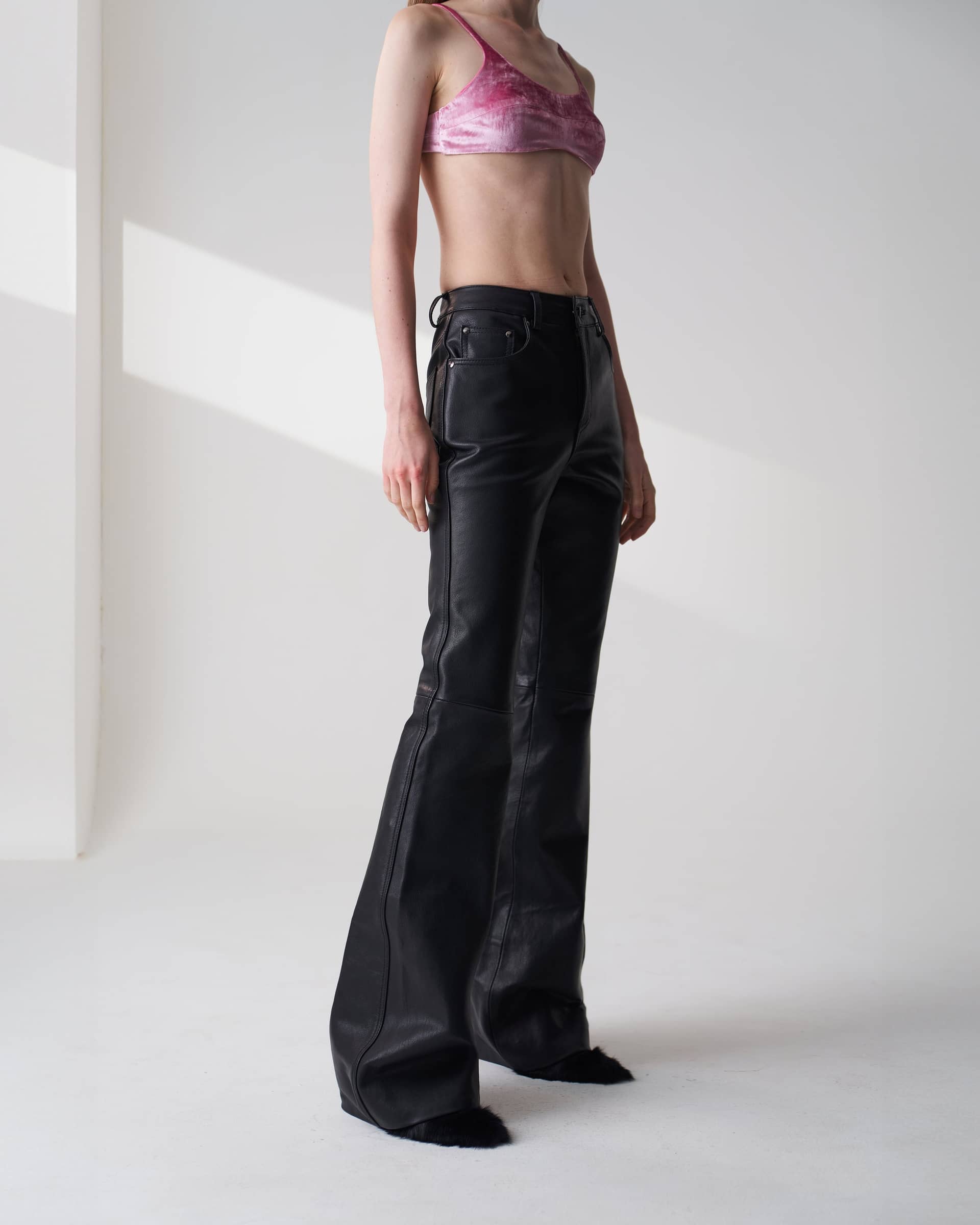 Black Leather Trousers made by Szabo Sihag