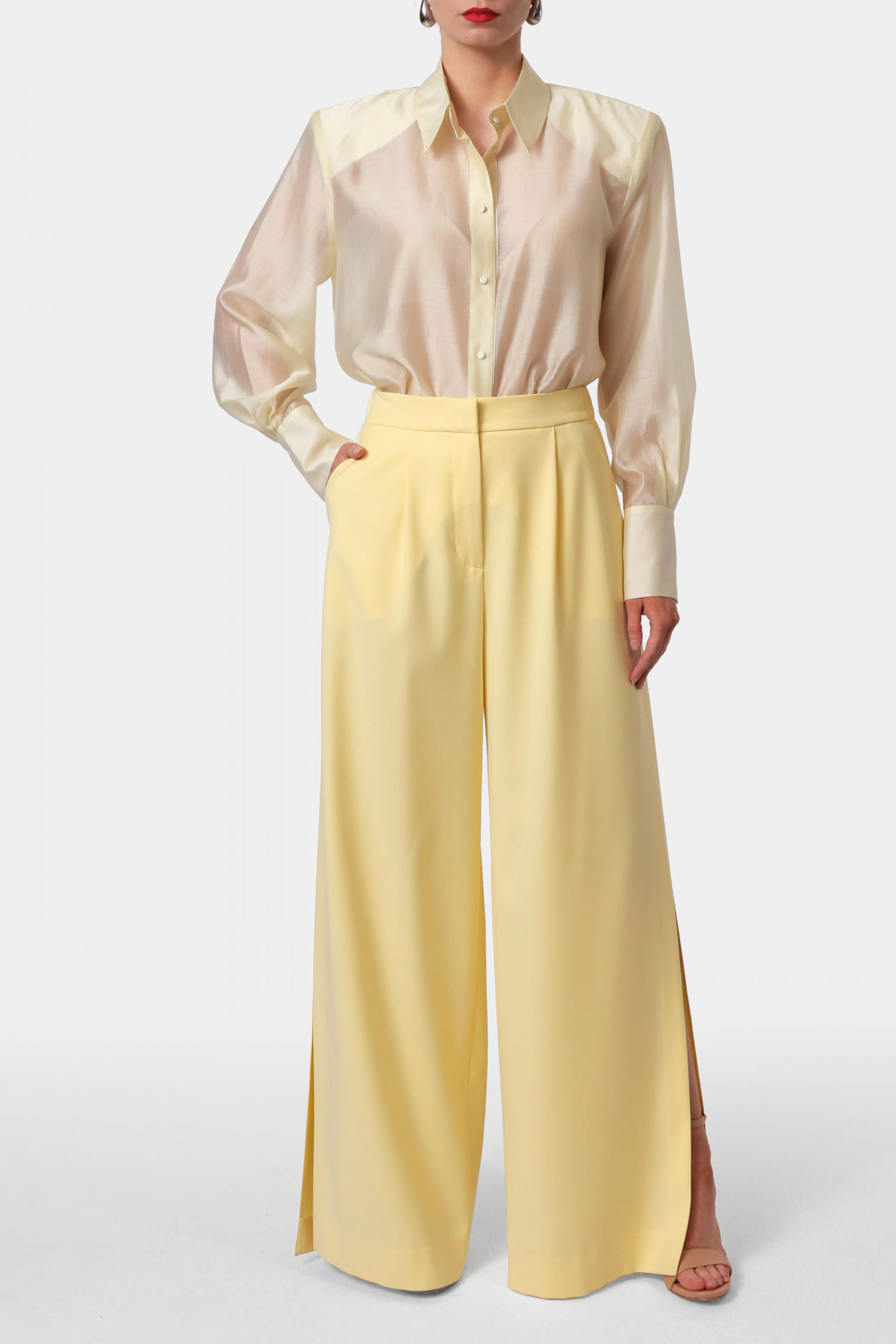 Pants Omena Butter Yellow made by HALEWSKI