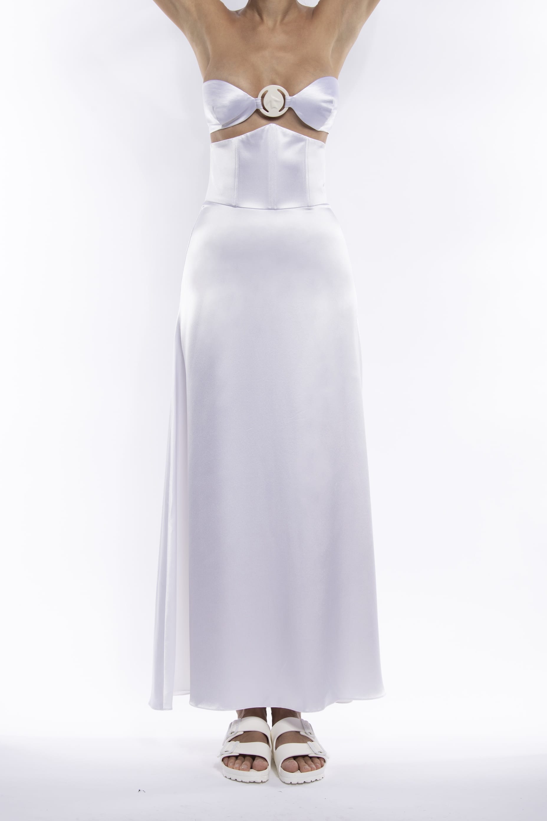 Endless Summer Silk Skirt in White made by Vestiaire d'un Oiseau Libre