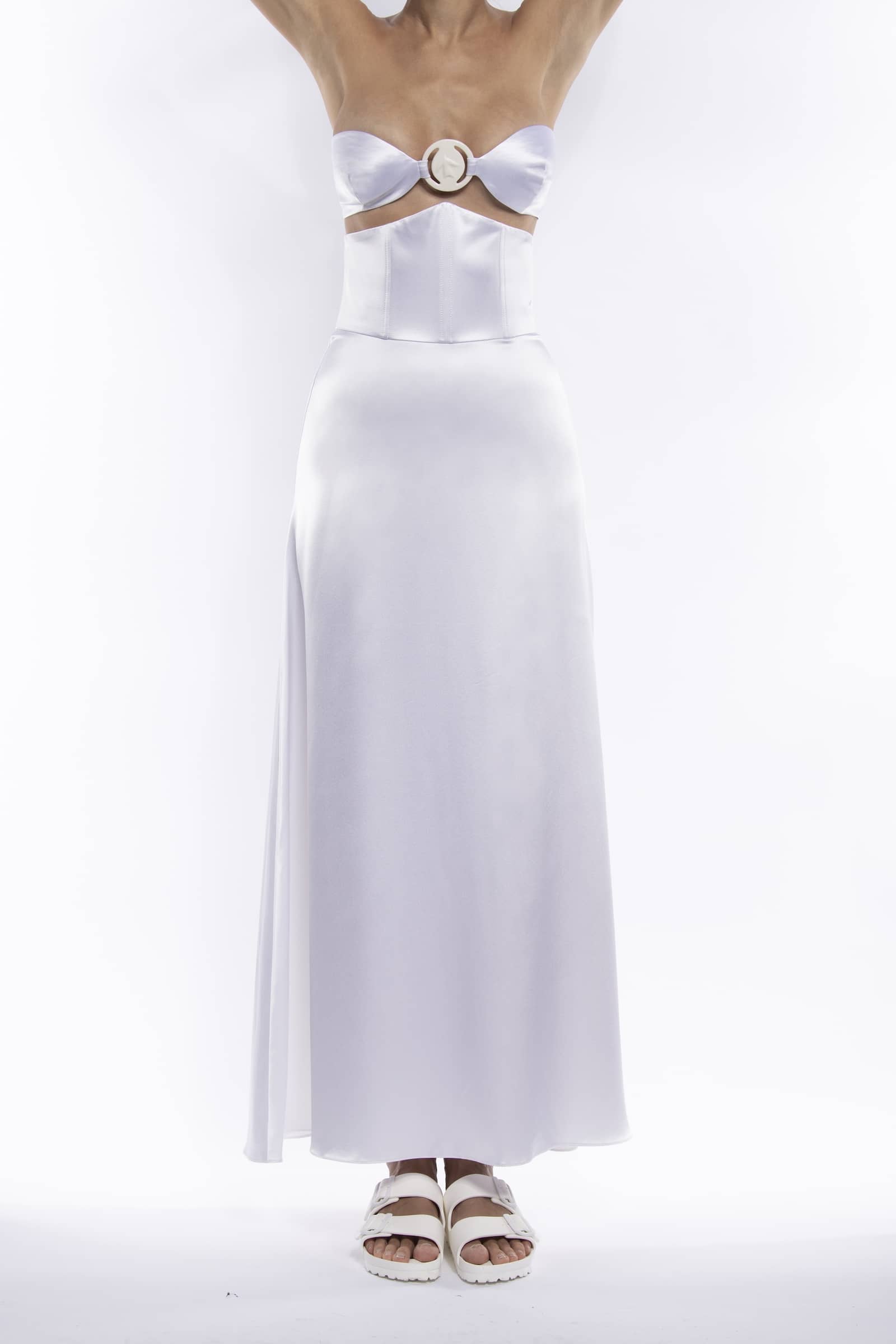 Endless Summer Silk Skirt in White made by Vestiaire d'un Oiseau Libre
