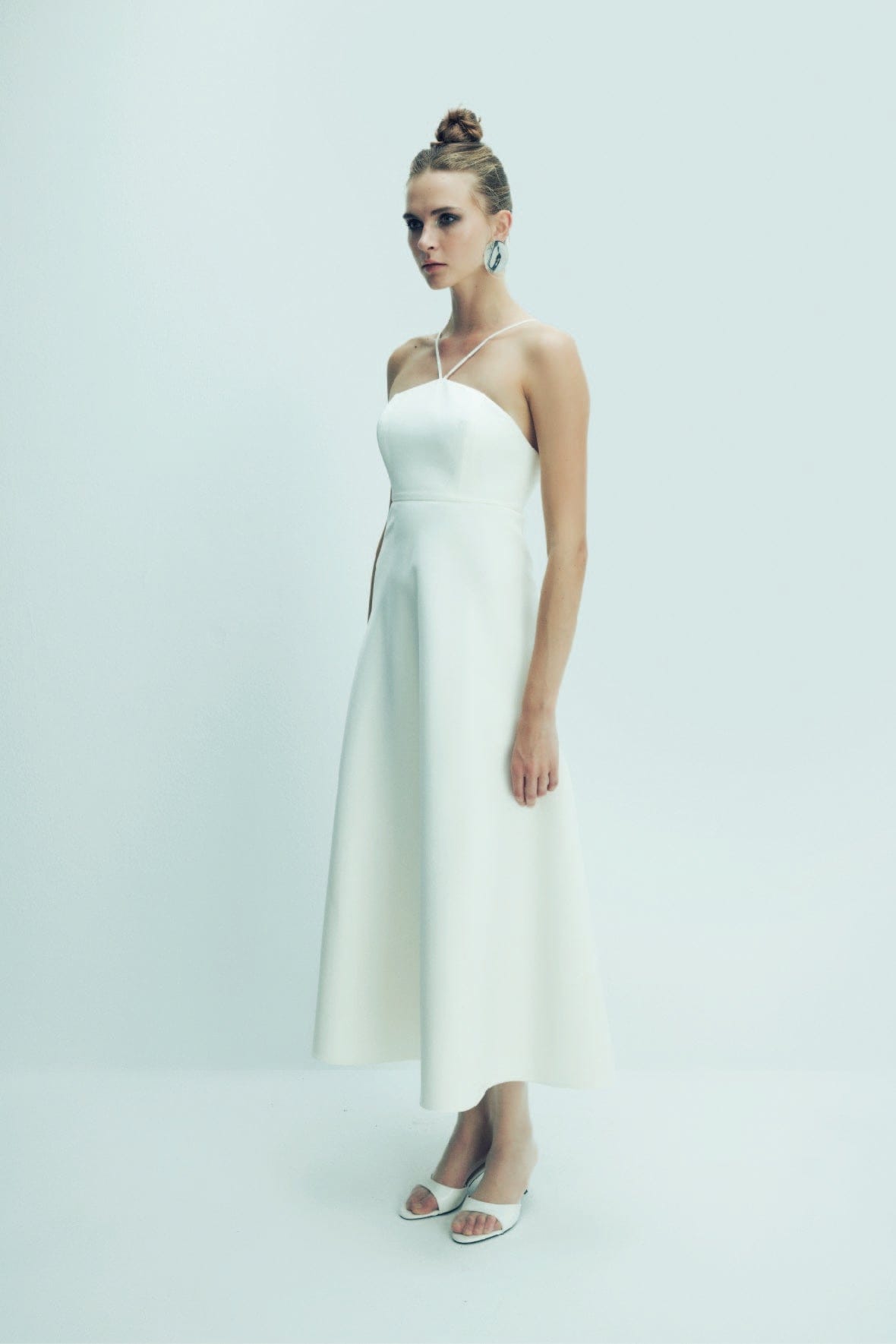 Riley Midi Dress in Vanilla Ice made by Nazli Ceren