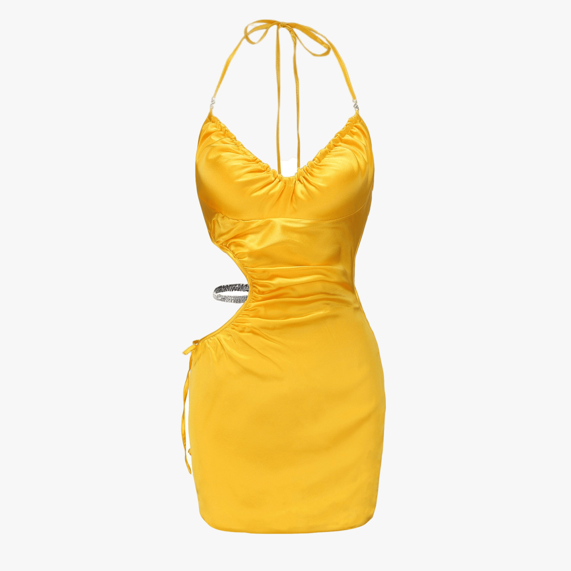 Yellow June Halter Dress (Final Sale) made by Nana Jacqueline