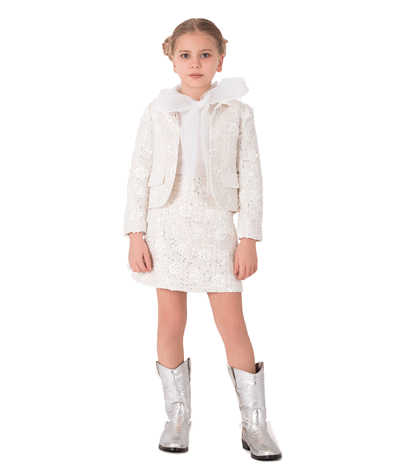 Sequin Bow Jacket made by Mama Luma